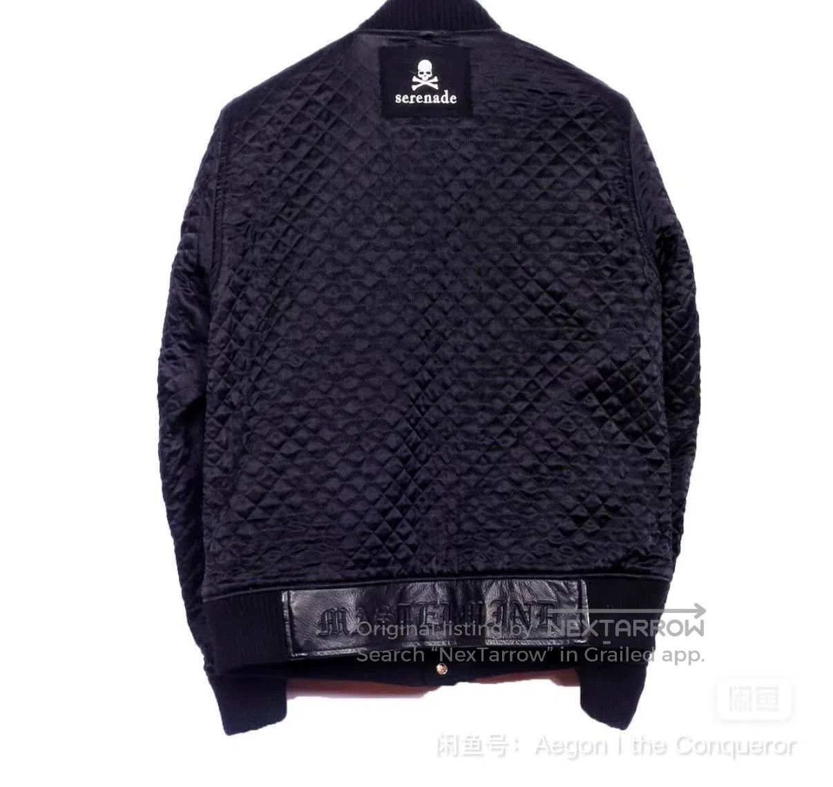 Mastermind Japan Black Bomber Jacket with Leather Sleeves Size M. Size US M / EU 48-50 / 2 - 4 Thumbnail