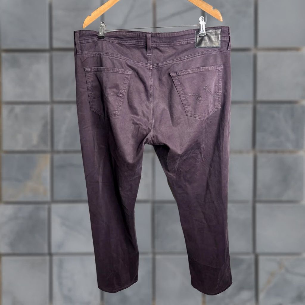 Denime AG Adriano Goldschmied The Graduate Tailored Leg Jeans Mens 40 Purple Dark Denim 5-Pocket Straight Zip Fly Belt Loops Vintage No Size US 40 / EU 56 - 1 Thumbnail