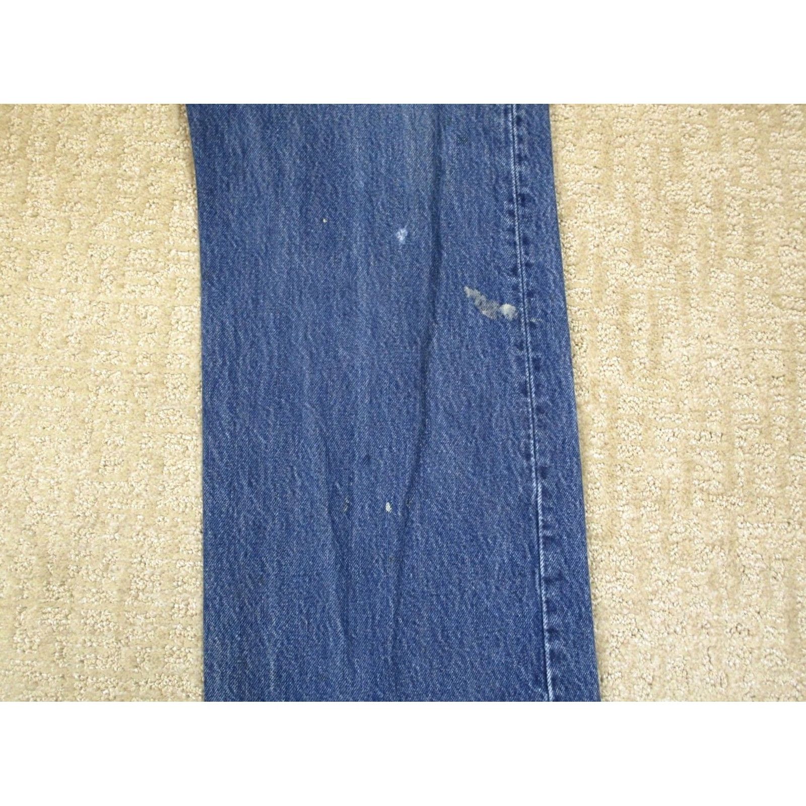 Levi's VINTAGE Levi's 501 Jeans Men 36x32 Blue Dark Wash Distressed Whisker Logo 90s Rock Mens Size US 36 / EU 52 - 3 Thumbnail