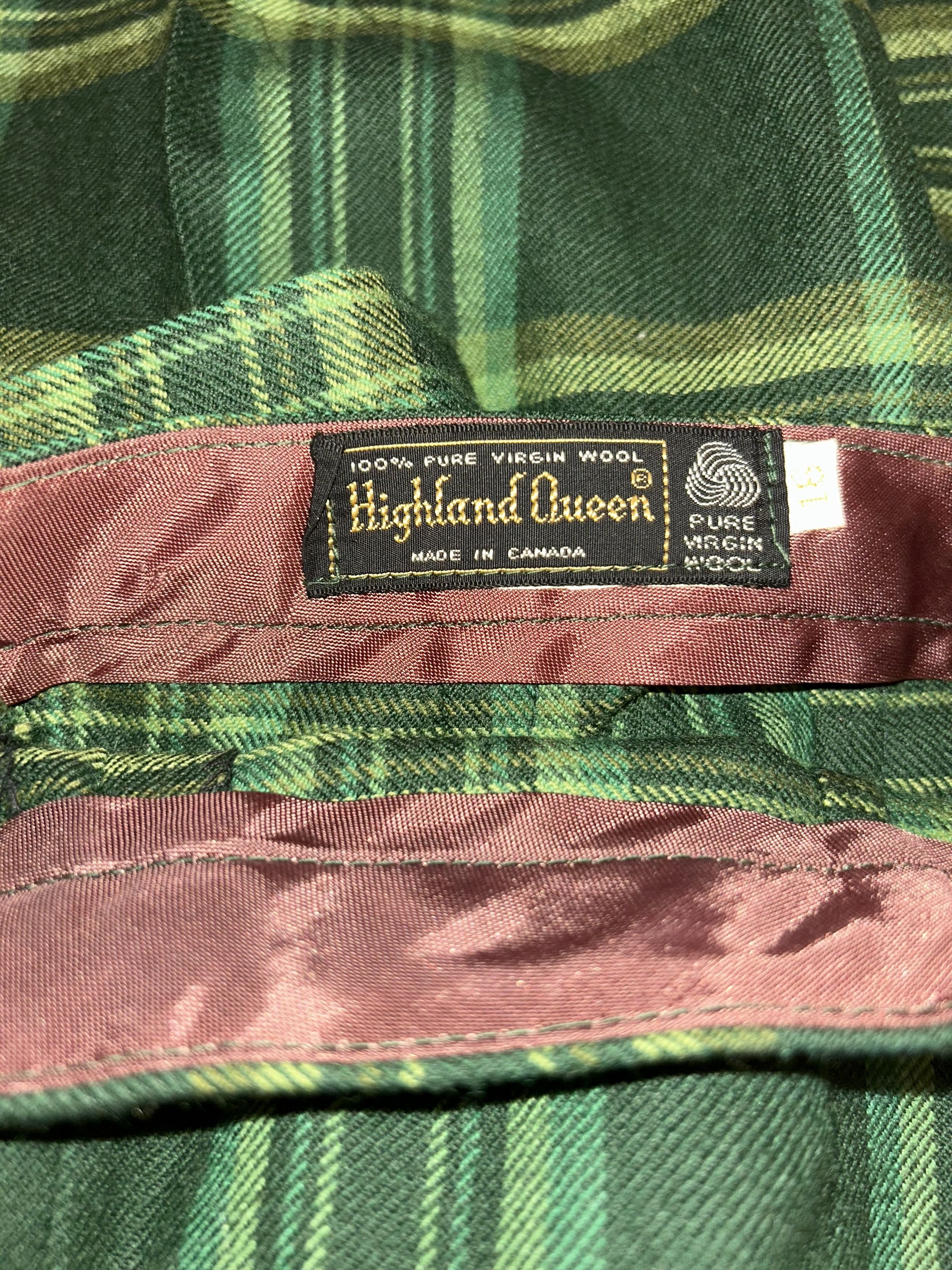 Highland VTG Wide Leg Trousers 100% Virgin Worsted Wool Size 27" / US 4 / IT 40 - 5 Thumbnail