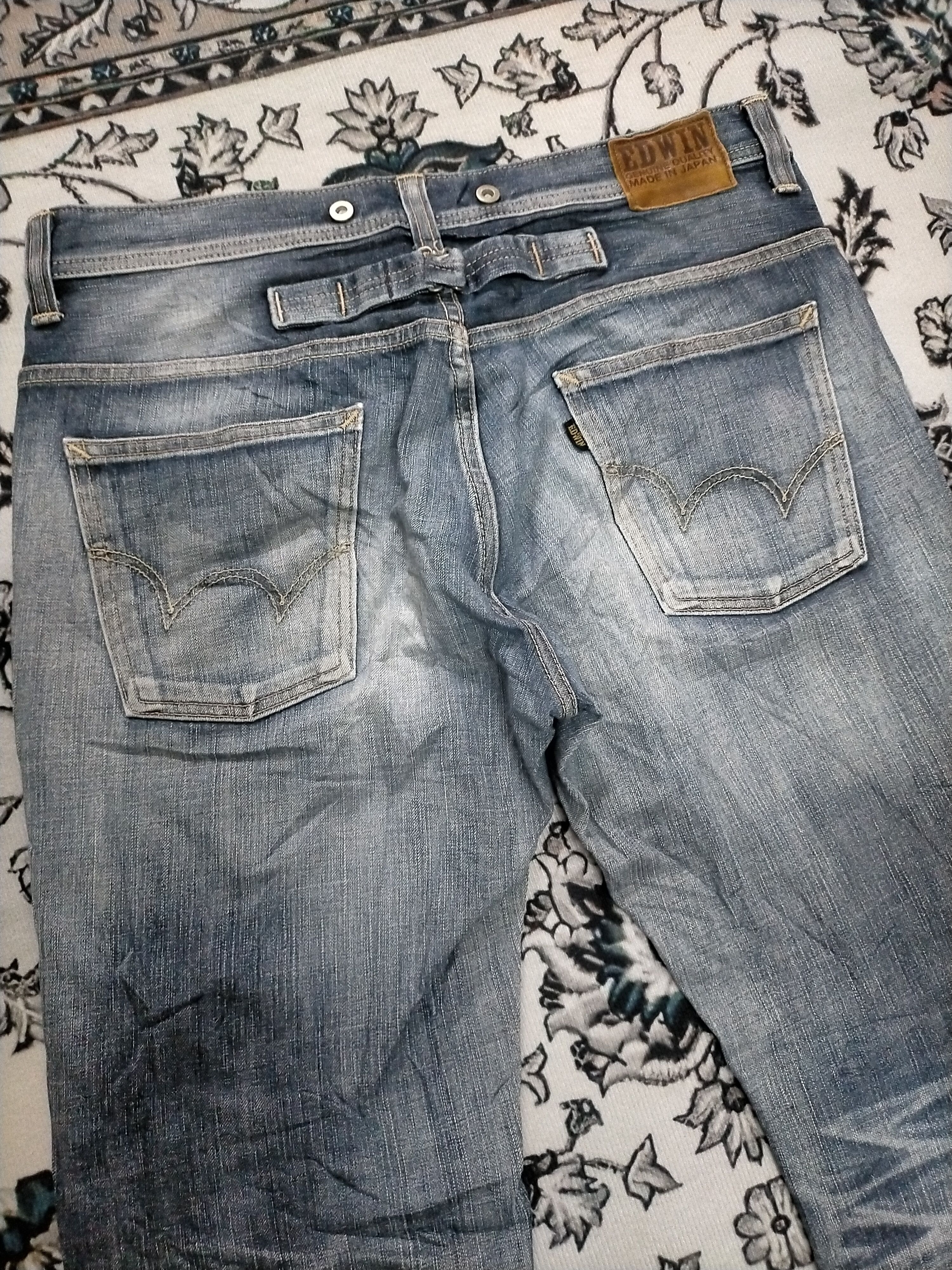 Edwin 🔥Rare🔥 Edwin Japan Double Knee Washed Flare Jeans Size US 34 / EU 50 - 5 Thumbnail
