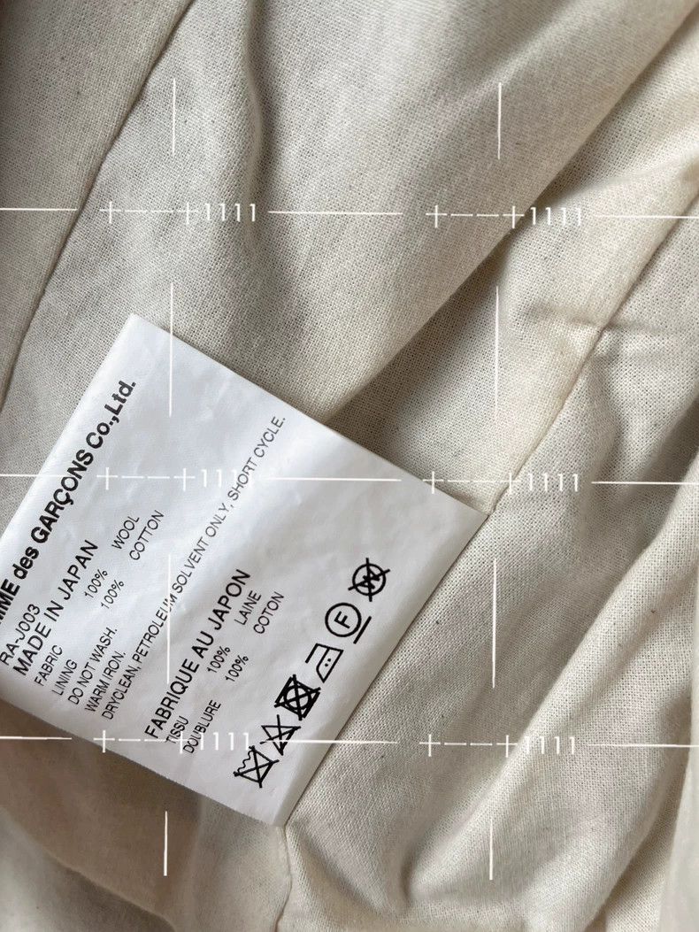 Comme des Garcons Comme Des Garcons Serrated knife cut irregular wool coat s Size XS / US 0-2 / IT 36-38 - 7 Thumbnail