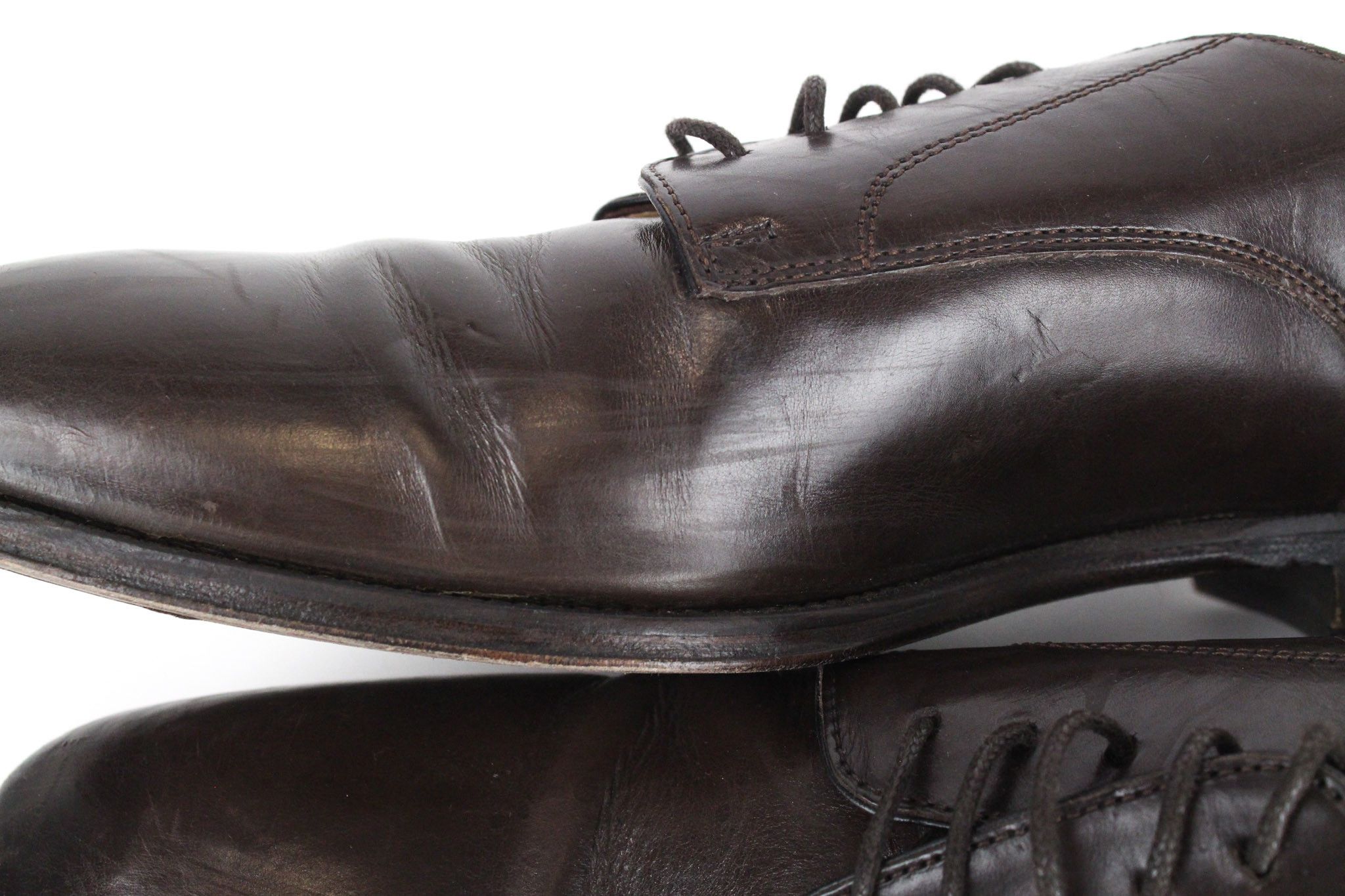Suitsupply EU43.5 Dark Brown Leather Laced Low-Top 72824 Size US 10.5 / EU 43-44 - 15 Thumbnail