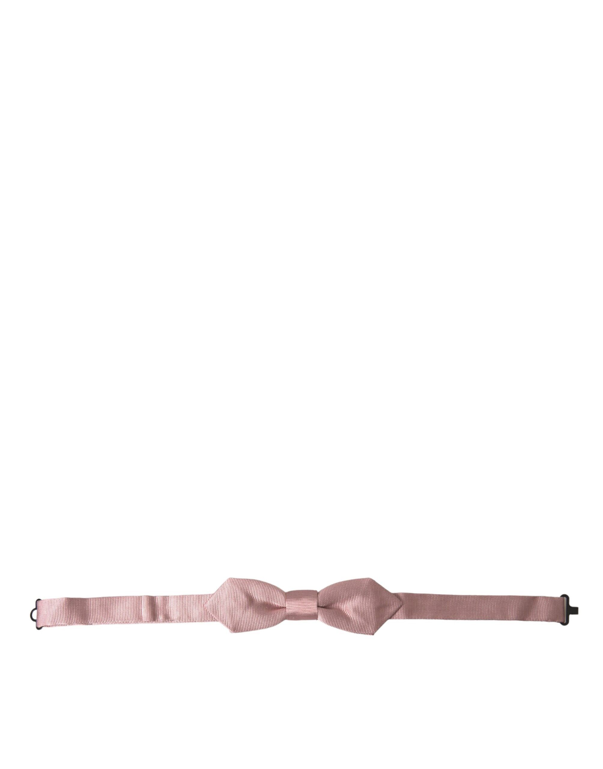 Dolce & Gabbana Pink Silk Adjustable Neck Men Bow Men's Tie Size ONE SIZE - 1 Thumbnail