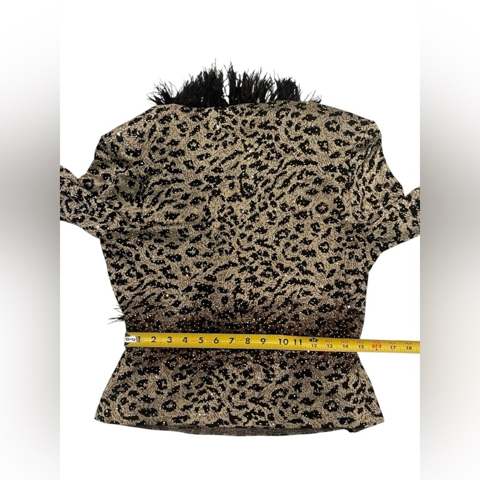 St. John St. John Studded Chic Leopard Print Sweater Sz:12 Size XL / US 12-14 / IT 48-50 - 14 Thumbnail