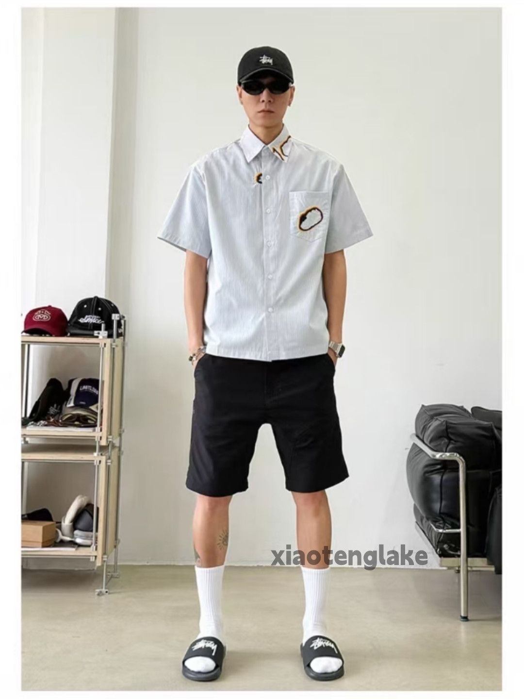 Vintage Unisex outdoor sports utility pattern yuppie striped shirt Size US M / EU 48-50 / 2 - 2 Thumbnail