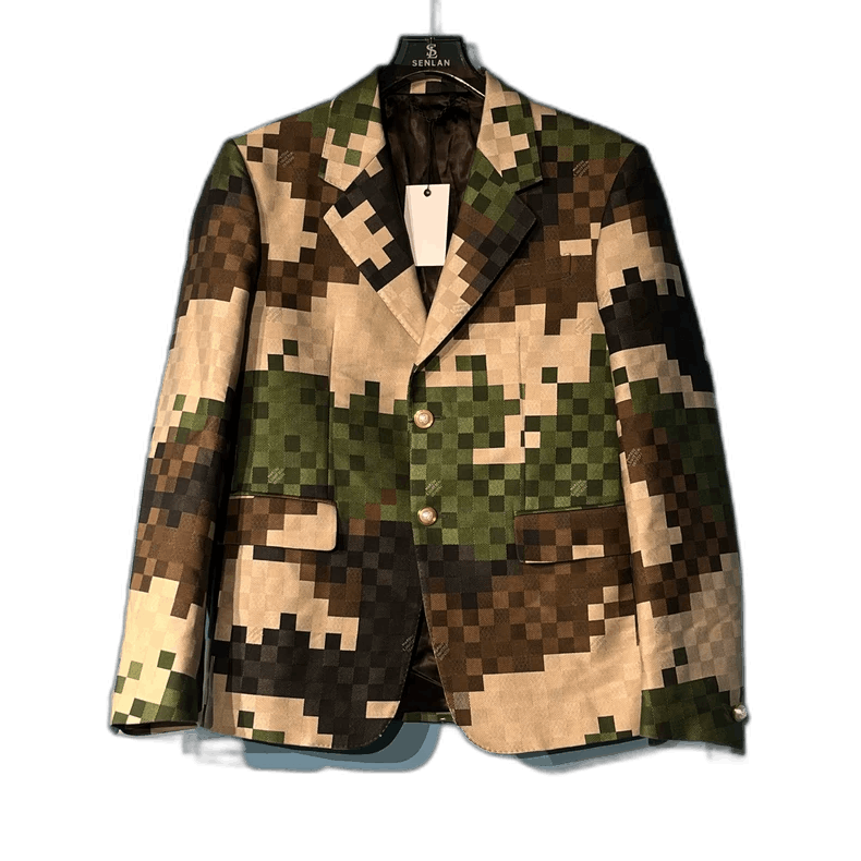 Louis Vuitton Louis Vuitton Camo Print Suit Jacket Size US S / EU 44-46 / 1 - 1 Thumbnail