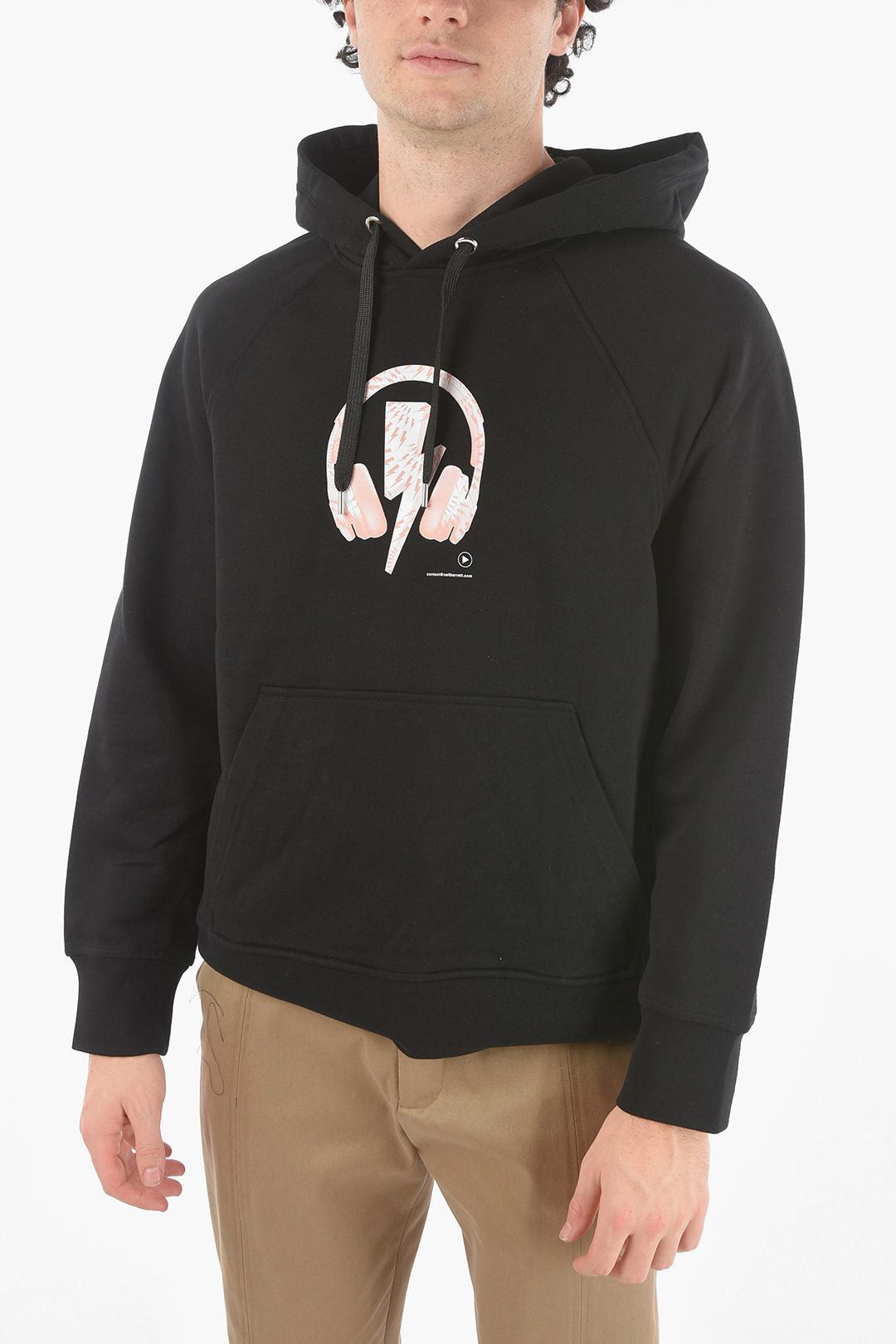 Neil Barrett Sweatshirt D.J. BOLT with Printed Logo and Hood Size US S / EU 44-46 / 1 - 1 Thumbnail