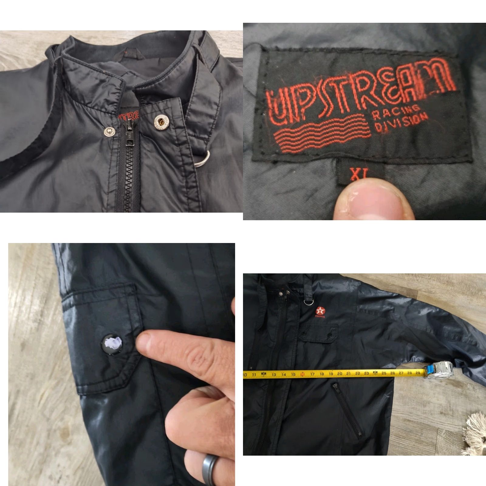 Vintage Vintage Upstream Racing Jacket Texaco Oil Black Sz XL Satin Size US XL / EU 56 / 4 - 8 Thumbnail
