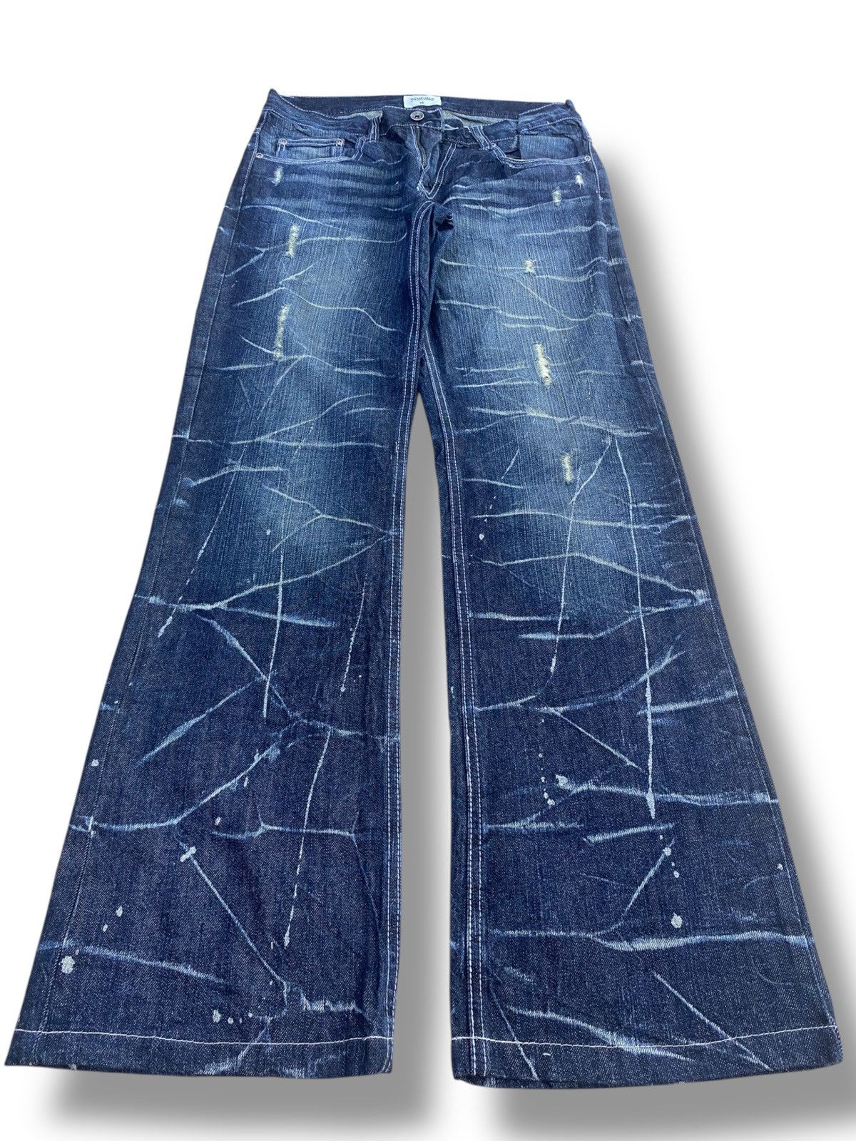 Other Nylaus Splatter Cracked Paint Style Ripped Jeans Size US 32 / EU 48 - 1 Thumbnail