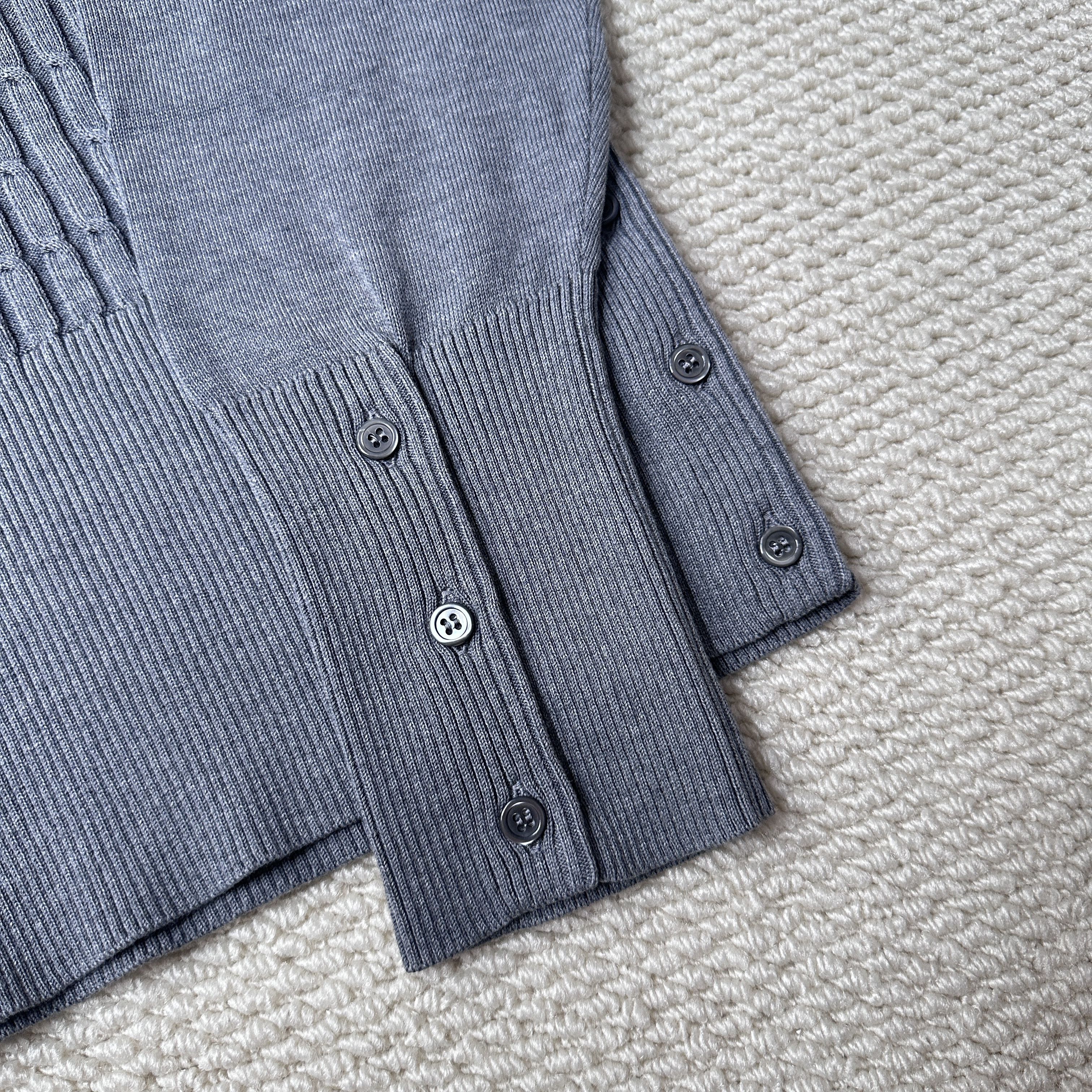 Thom Browne Thom Browne NECK PULLOVER IN COTTON WI 4 BAR LT GREY Size US M / EU 48-50 / 2 - 6 Thumbnail