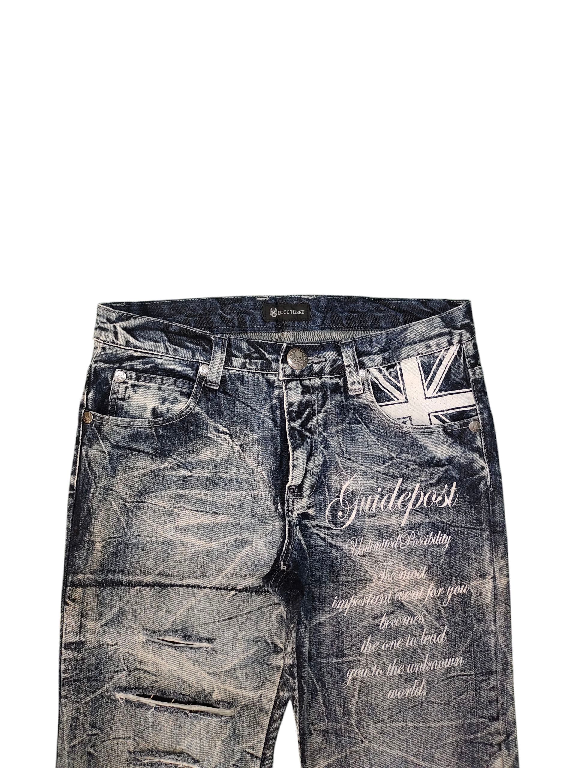 Number (N)ine × Undercover Japanese Brand Root Three Clawmark Distress Denim Jeans Size US 34 / EU 50 - 8 Thumbnail