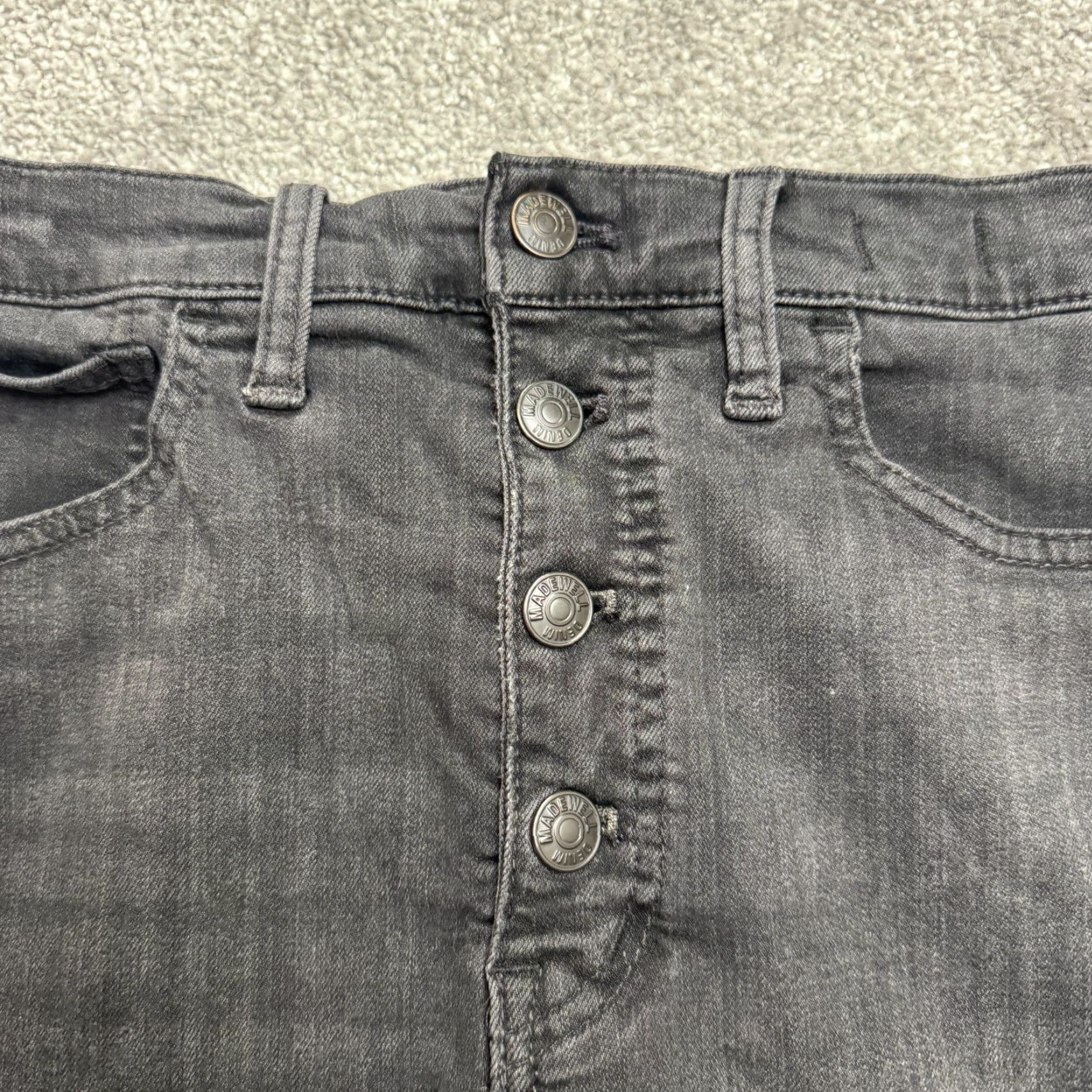Madewell Madewell Jeans Women High Rise Skinny Cropped Black 27 Inseam 24in Denim Stretch 28x24 5-Pocket Size 27" / US 4 / IT 40 - 3 Thumbnail