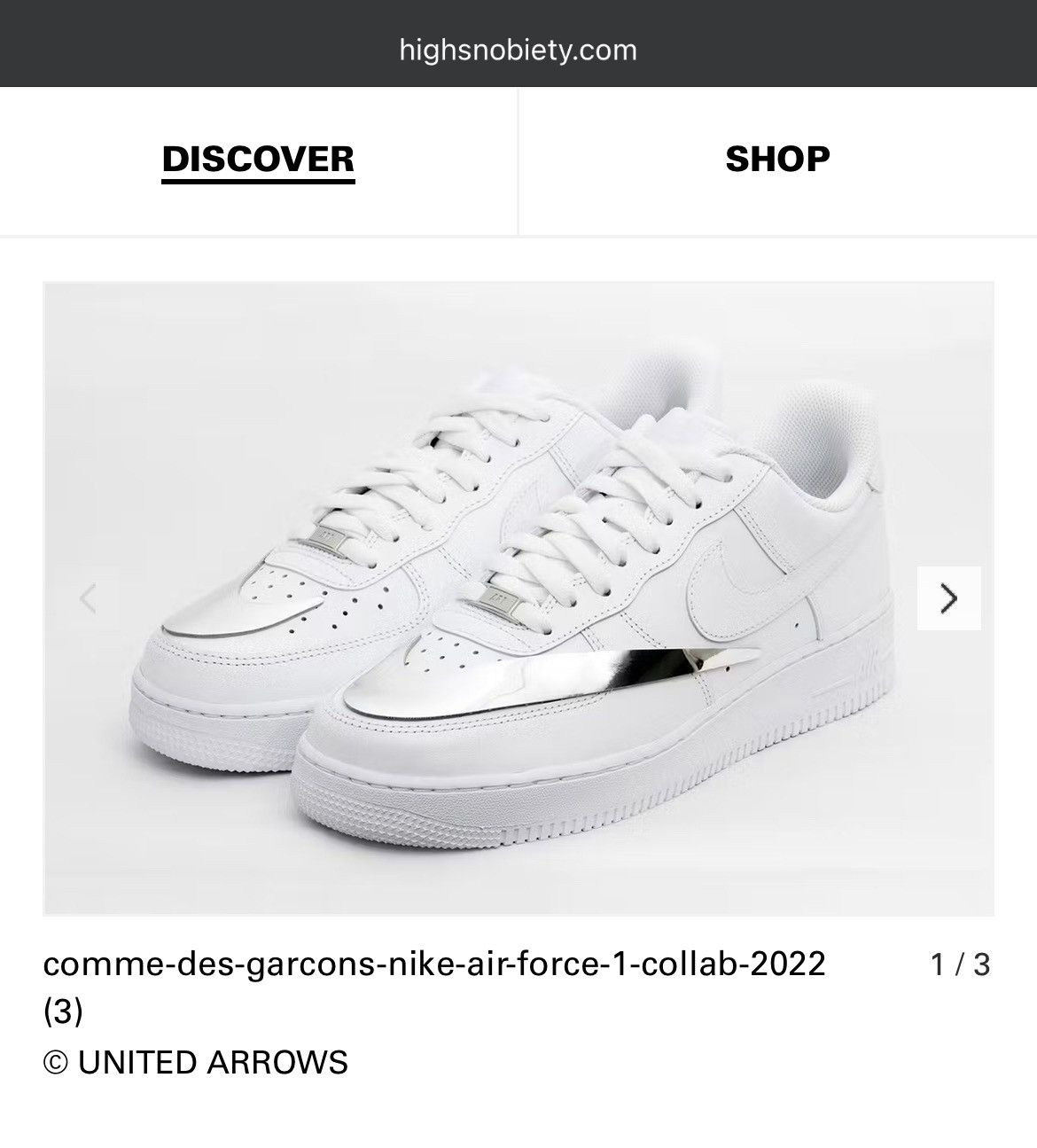 Comme des Garcons × Comme des Garcons Homme × Nike 1 of 300 Nike×Comme des Garçons Air Force 1 Low Size US 9.5 / EU 42-43 - 11 Thumbnail