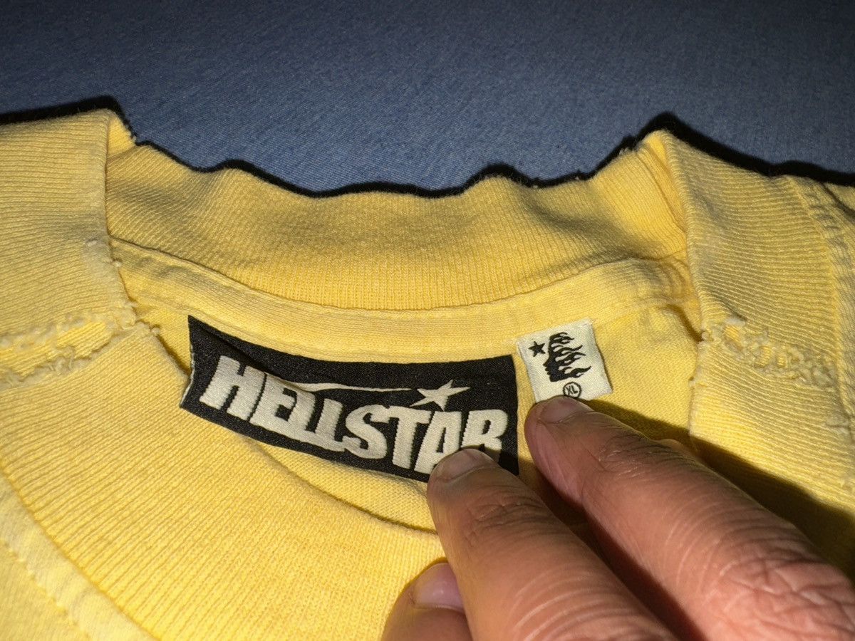 HELLSTAR Hell star unreleased cracked yellow tee Size US XL / EU 56 / 4 - 7 Thumbnail