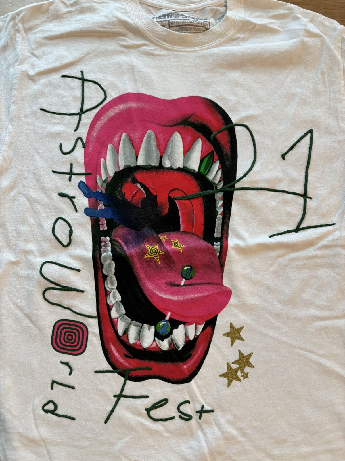 Travis Scott Travis Scott Astroworld Fest 2021 Mouth Tee Size US S / EU 44-46 / 1 - 2 Thumbnail