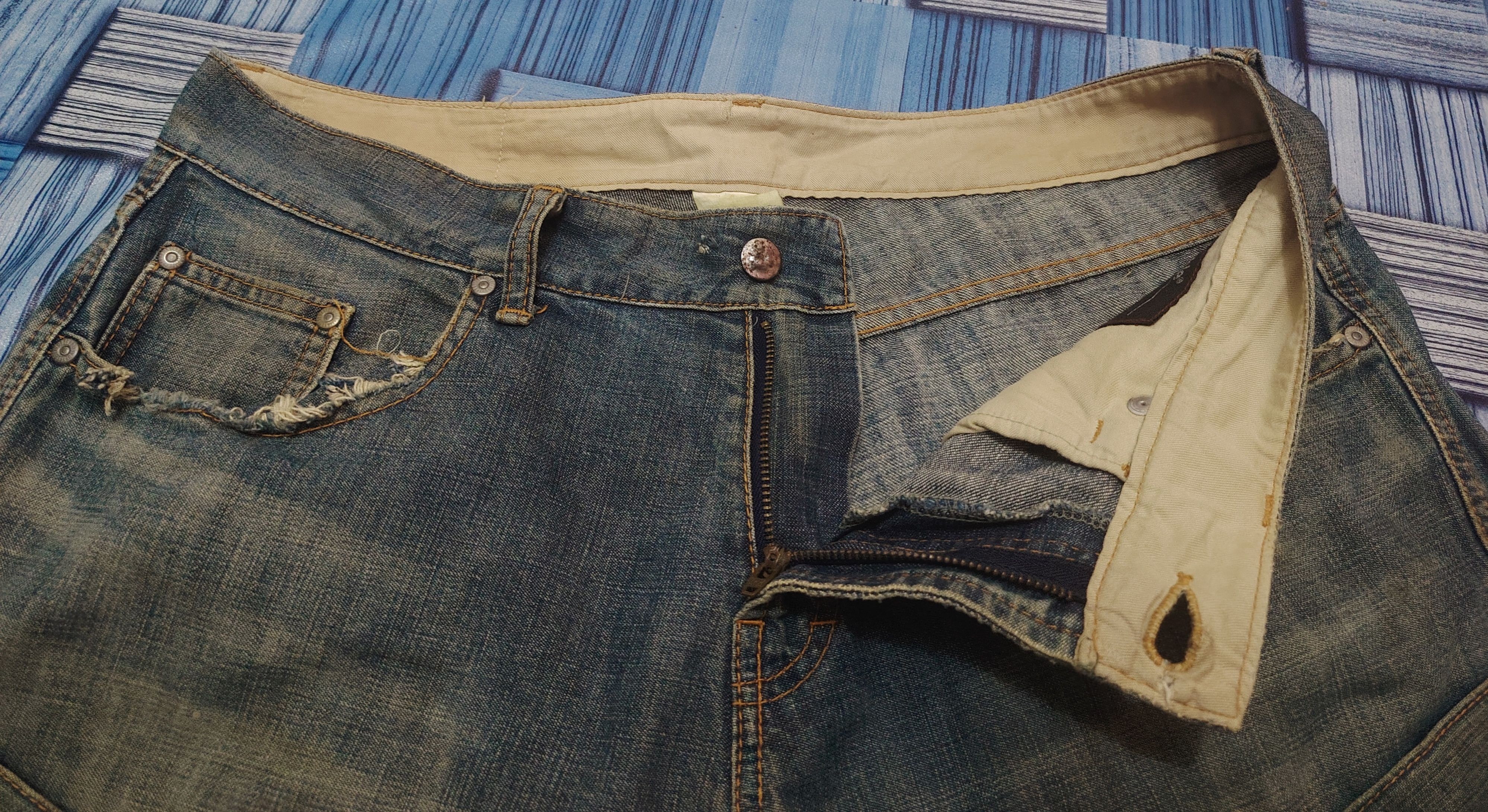 Who Decides War Rare Double Waist Japanese Incredible Distressed Baggy Style Size US 34 / EU 50 - 6 Thumbnail