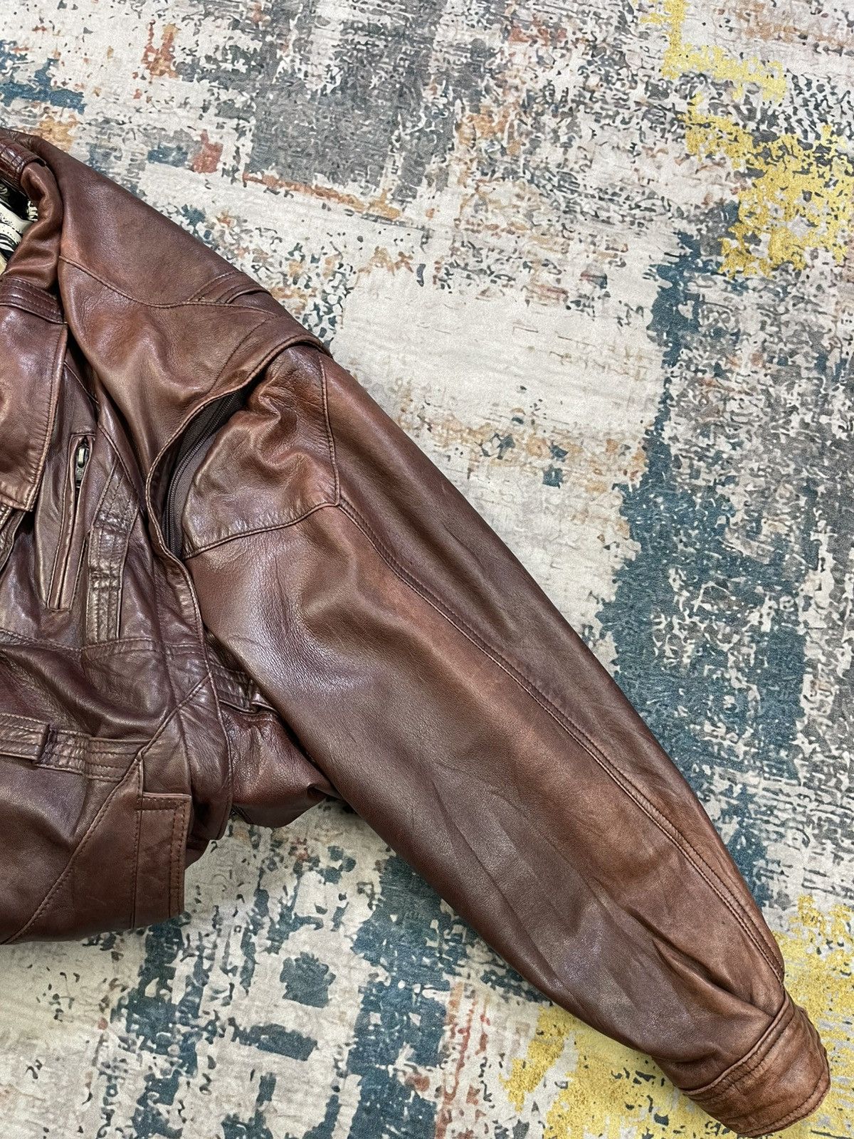 Genuine Leather Vtg Leather Bomber Detachable Sleeve Utilitarian Jacket Size US M / EU 48-50 / 2 - 6 Thumbnail