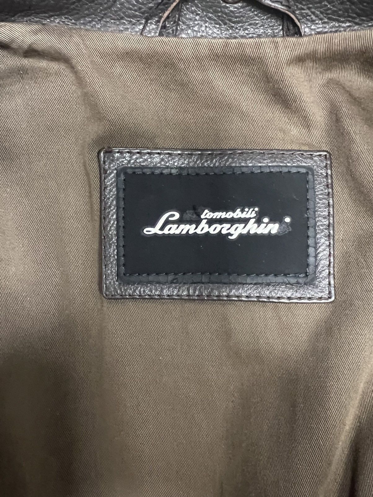 Lamborghini Lamborghini Brown Leather Jacket Vintage Size US L / EU 52-54 / 3 - 3 Thumbnail