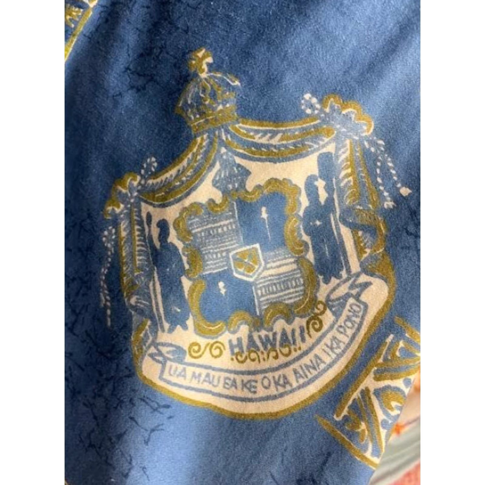 Catalina VINTAGE Men’s VTG 50s 60s Blue Hawaiian State Seal Print Shirt M 1960s Talina Size US M / EU 48-50 / 2 - 5 Thumbnail