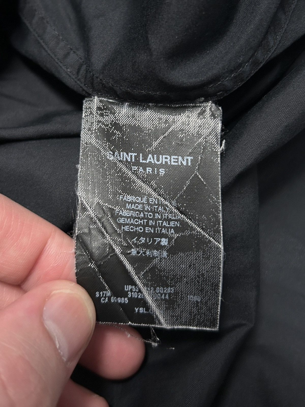 Saint Laurent Paris SS2013 Pleated Bib Band Collar Shirt Size US M / EU 48-50 / 2 - 8 Thumbnail