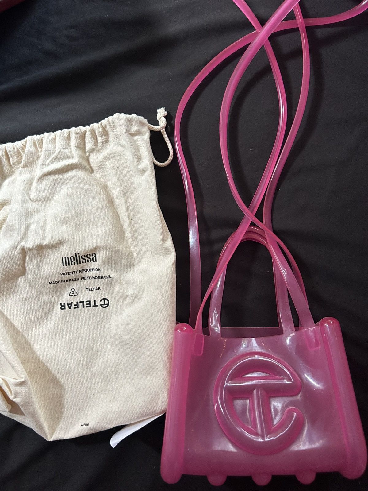 Telfar x Melissa Small Pink Jelly Shopper Bag