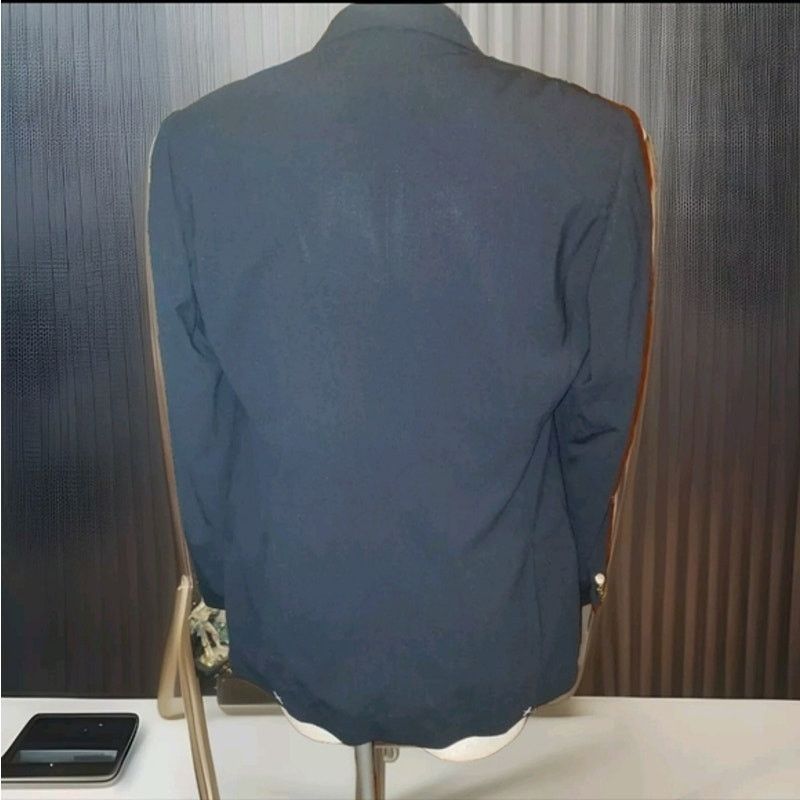 Burberry Burberry London Mens Blazer Jacket Size 50R Black Two Button Size 50R - 3 Thumbnail