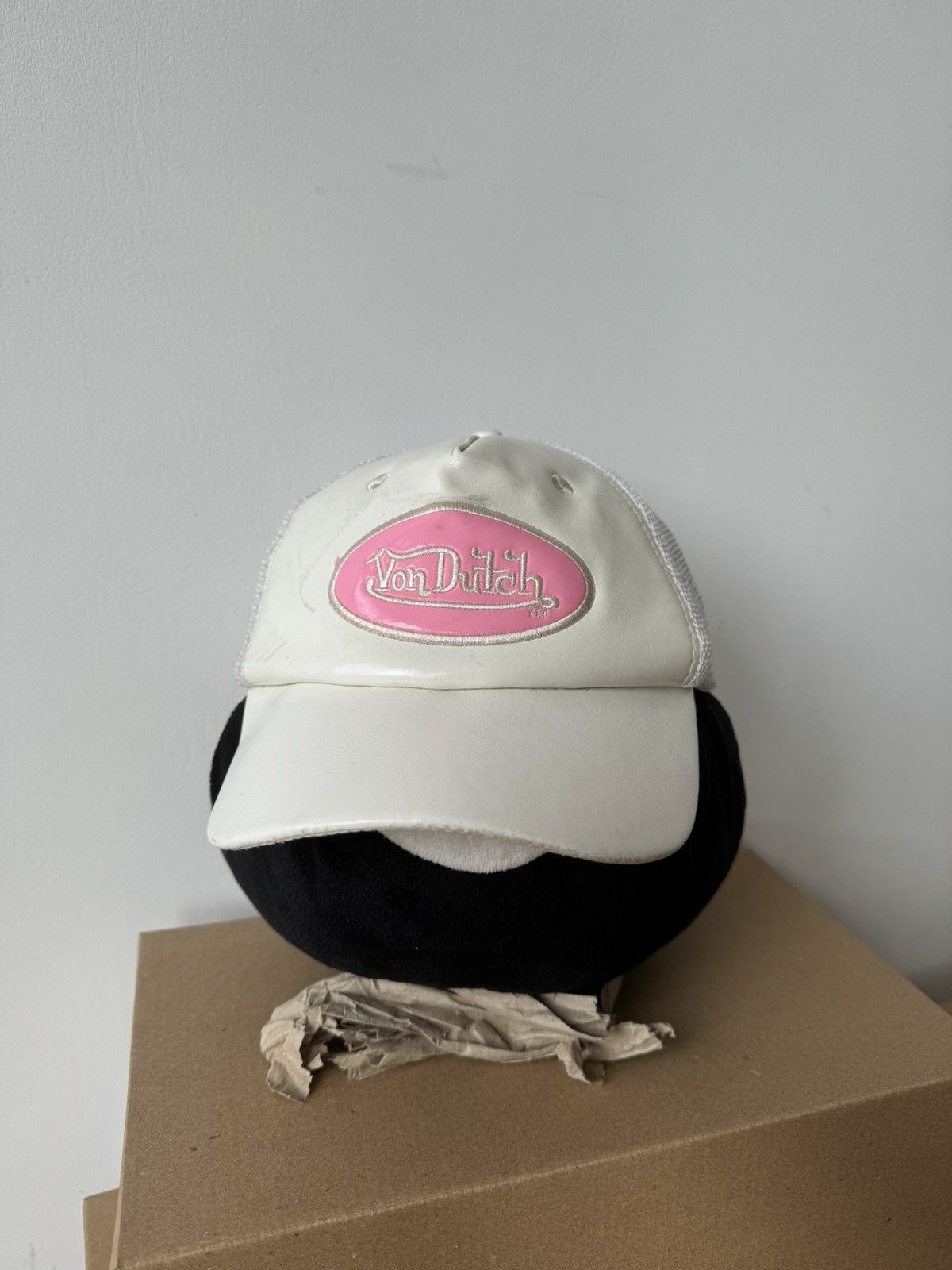 Vintage × Von Dutch Rare Vintage Von Dutch Leather Trucker Cap Hat Size ONE SIZE - 2 Thumbnail