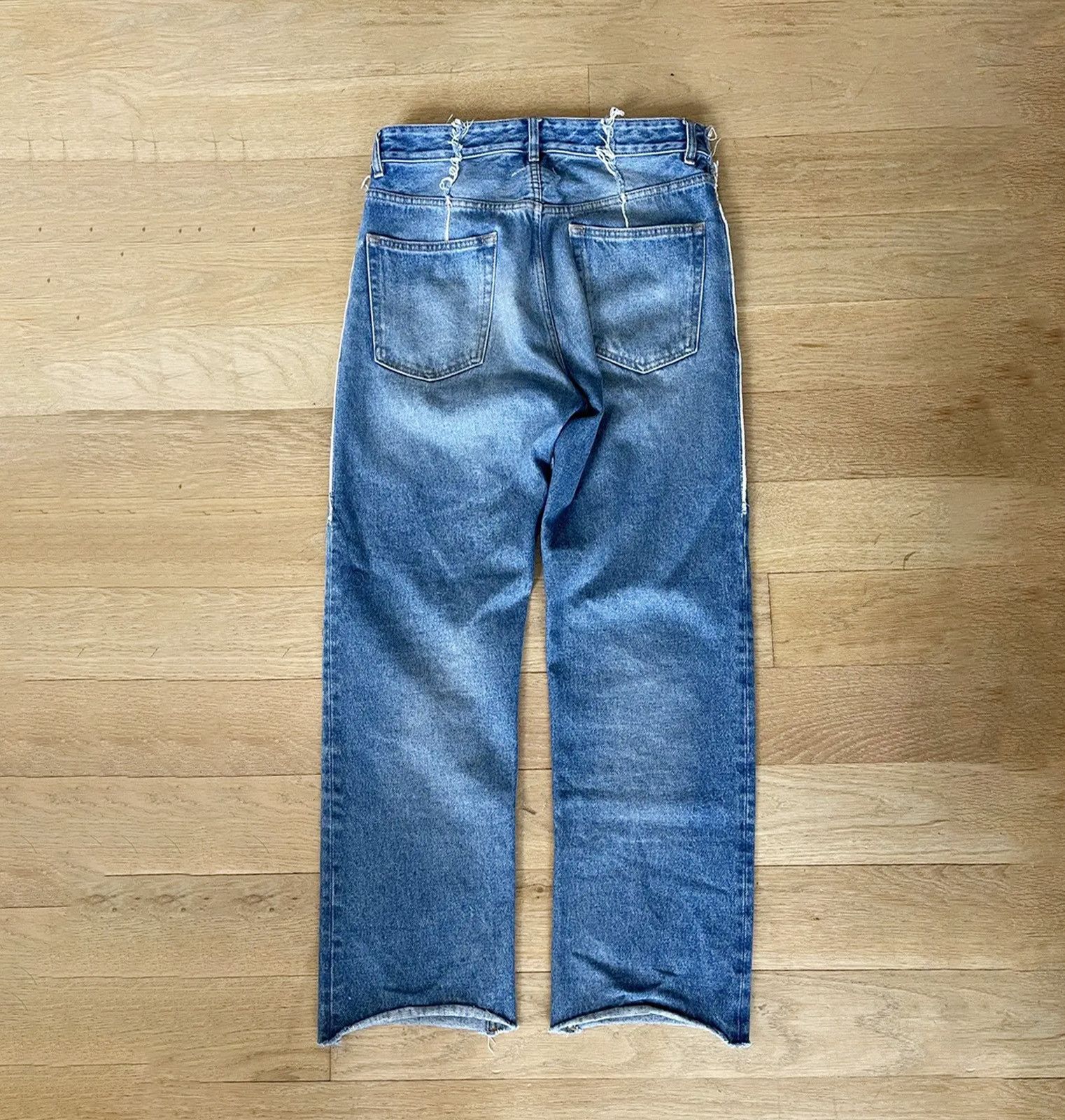 Maison Margiela Raw Hem Blue Wash Denim Size US 30 / EU 46 - 1 Thumbnail