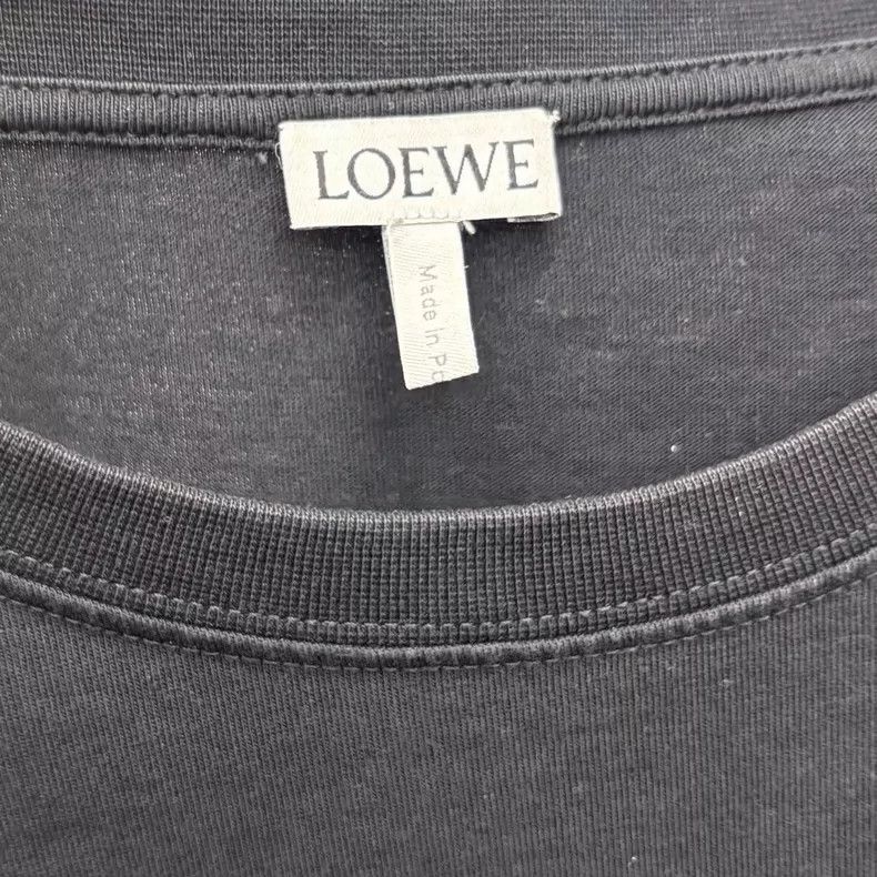 Loewe LOEWE Black embroidered logo basic short sleeve Size L / US 10 / IT 46 - 4 Thumbnail