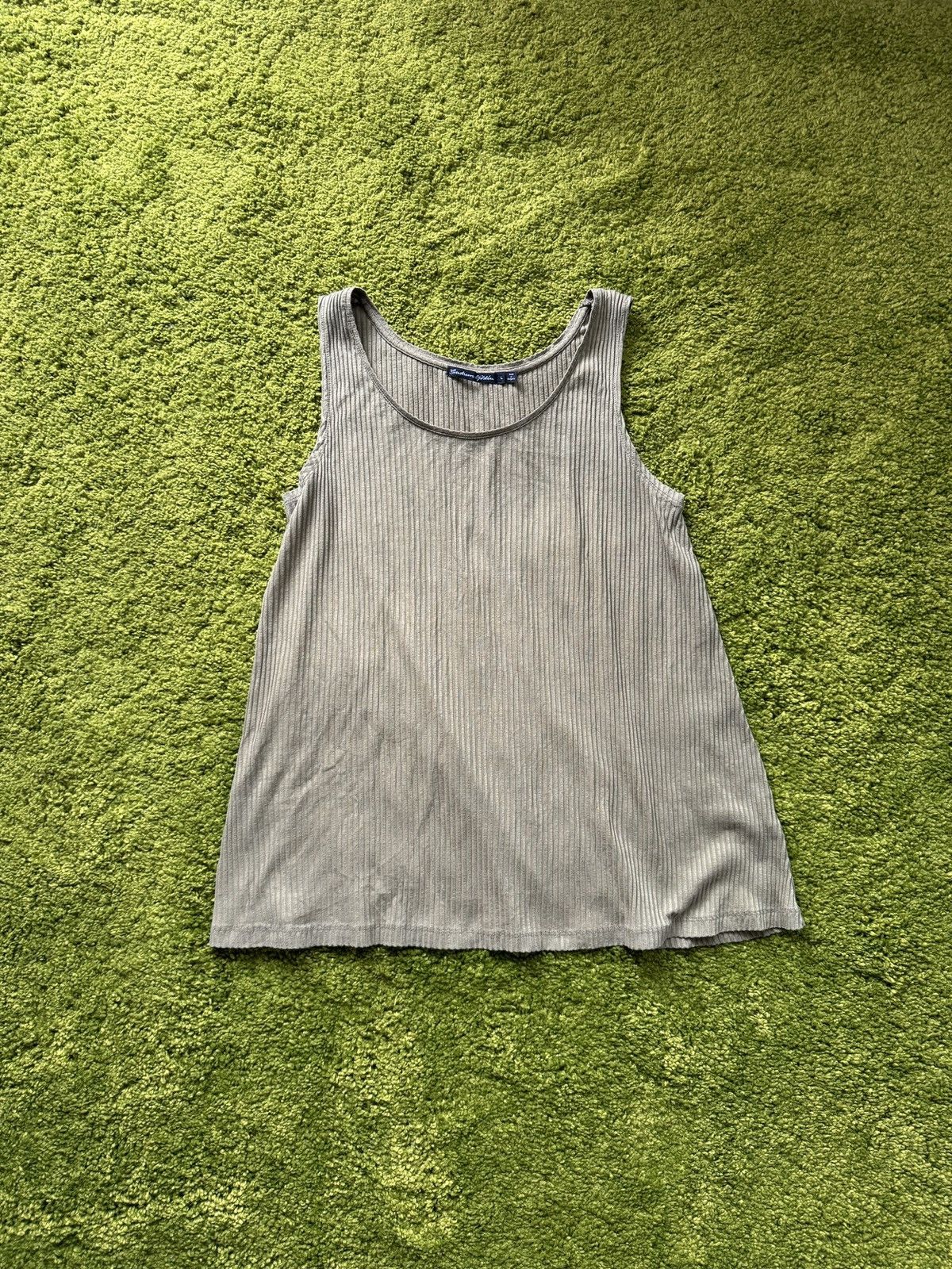 Designer Gudrun Sjoden avant garde ribbed tank top Size L / US 10 / IT 46 - 1 Thumbnail