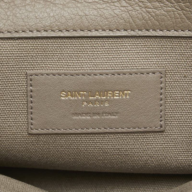 Saint Laurent Paris Saint Laurent Leather Canvas Muse Two Shoulder Bag Gray Size ONE SIZE - 8 Thumbnail