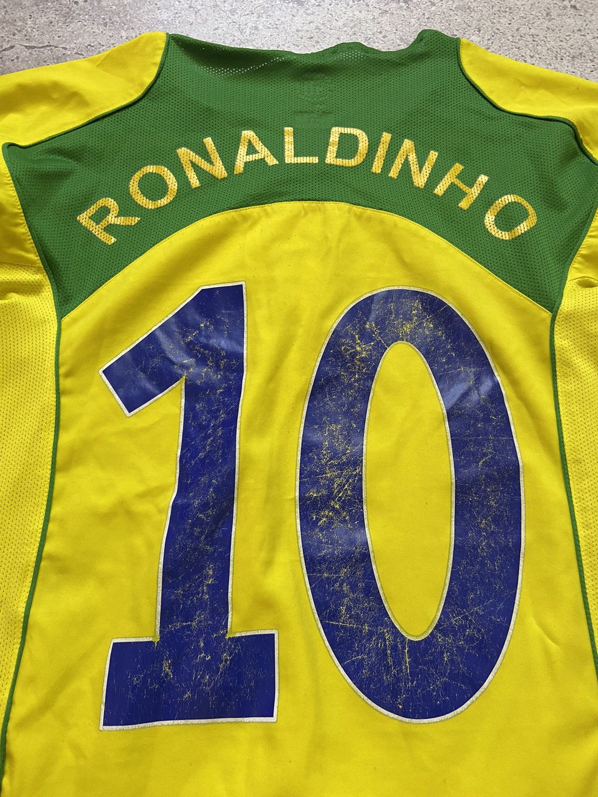 Nike × Vintage VINTAGE Y2K NIKE 10 BRASIL SOCCER JERSEY RETRO STYLE Size US L / EU 52-54 / 3 - 6 Thumbnail