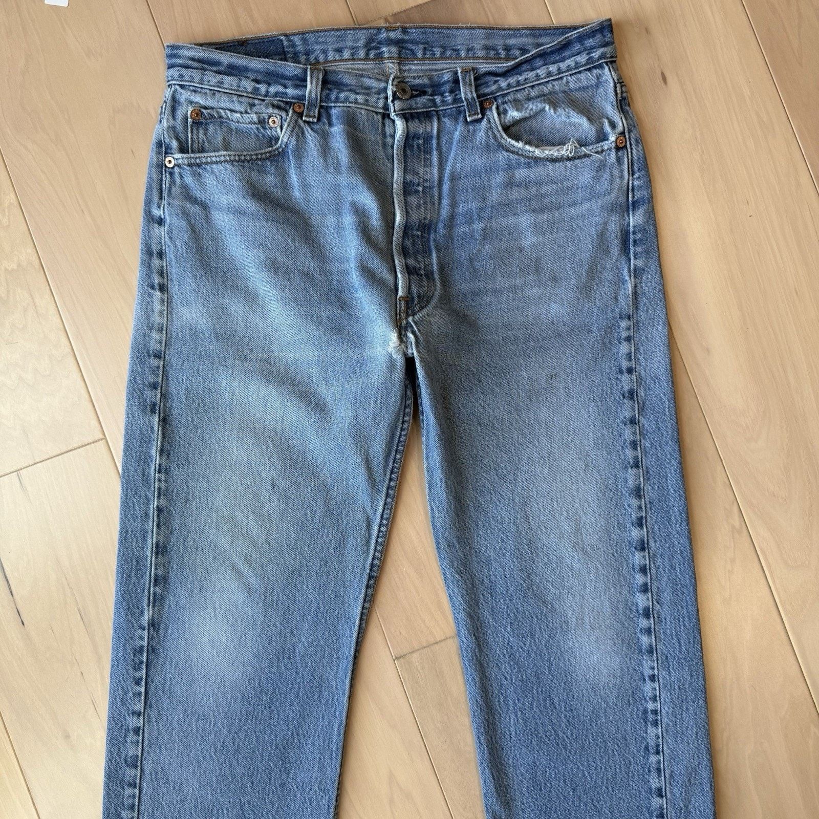 Levi's Vintage Levis 501 Jeans 32 Straight Leg 80s Denim Workwear Size US 32 / EU 48 - 3 Thumbnail