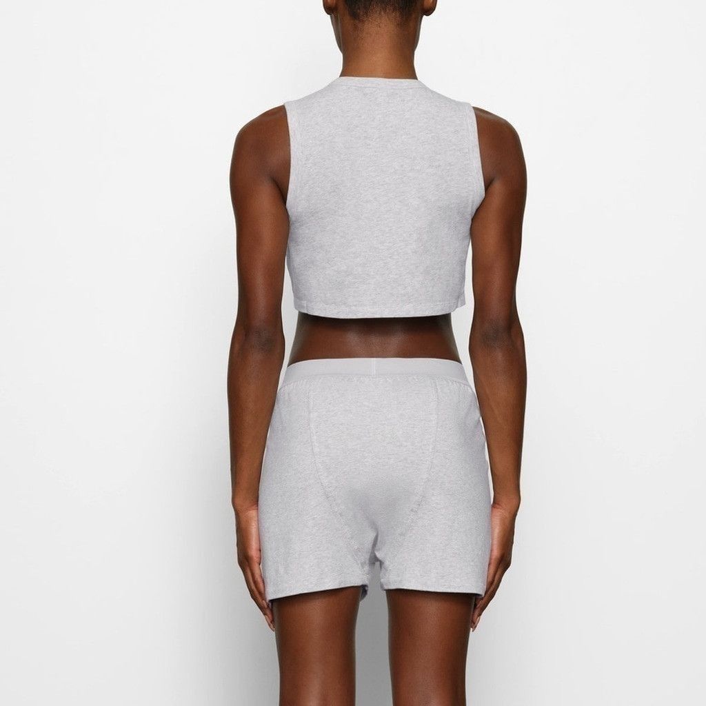 SKIMS Skims Boyfriend Loose Boxer Light Heather Grey Size Small Size 27" / US 4 / IT 40 - 2 Thumbnail