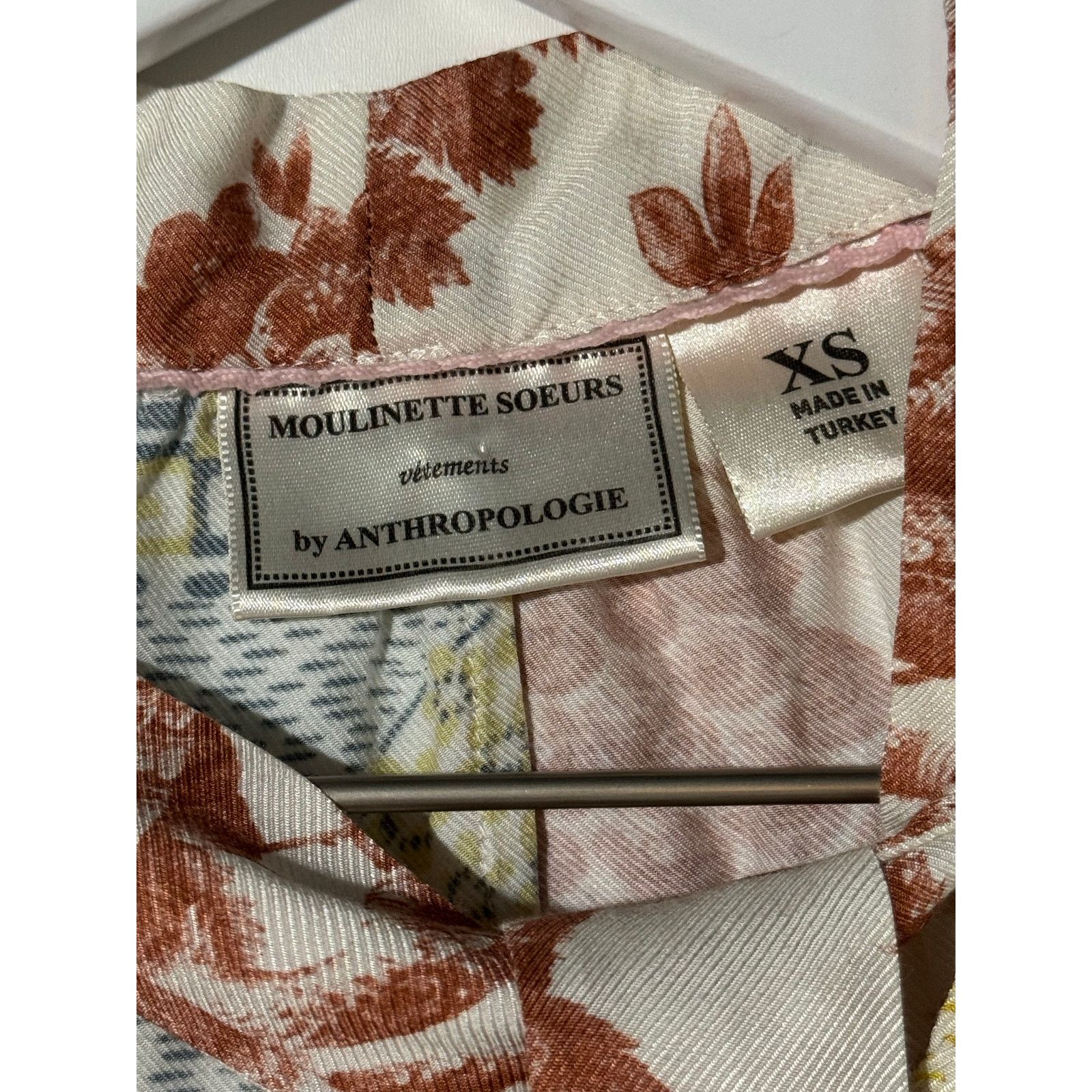 Anthropologie Anthropologie Moulinette Soeurs Patchwork Blouse XS Size XS / US 0-2 / IT 36-38 - 4 Thumbnail