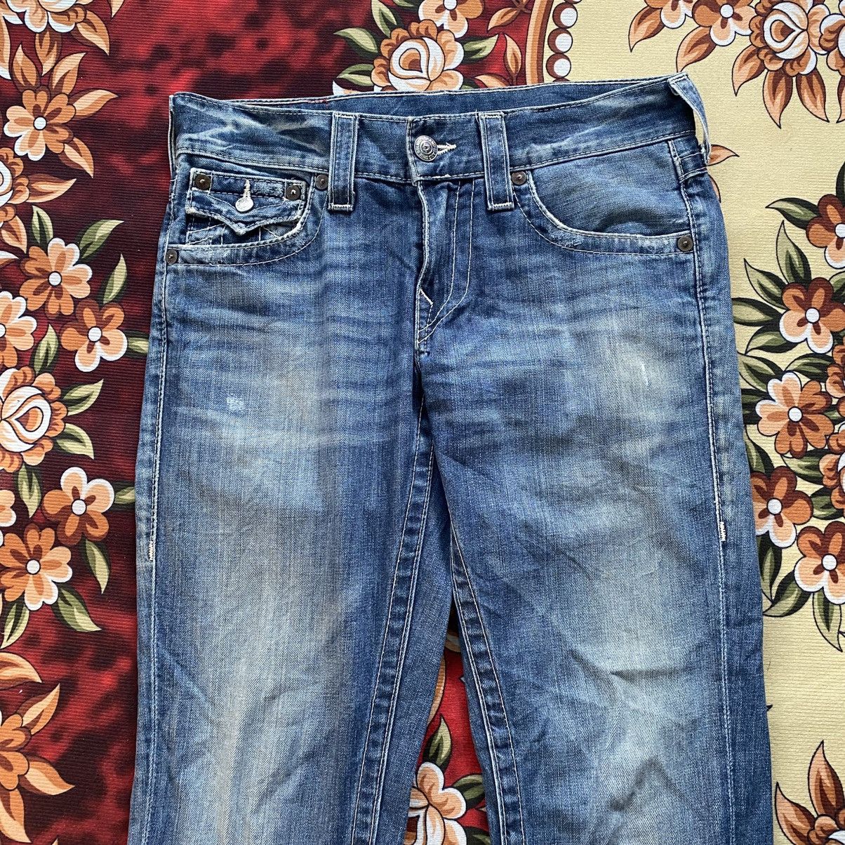 True Religion Vintage True Religion Ricky Distress Fade Denim Flare Jeans Size US 29 - 2 Thumbnail