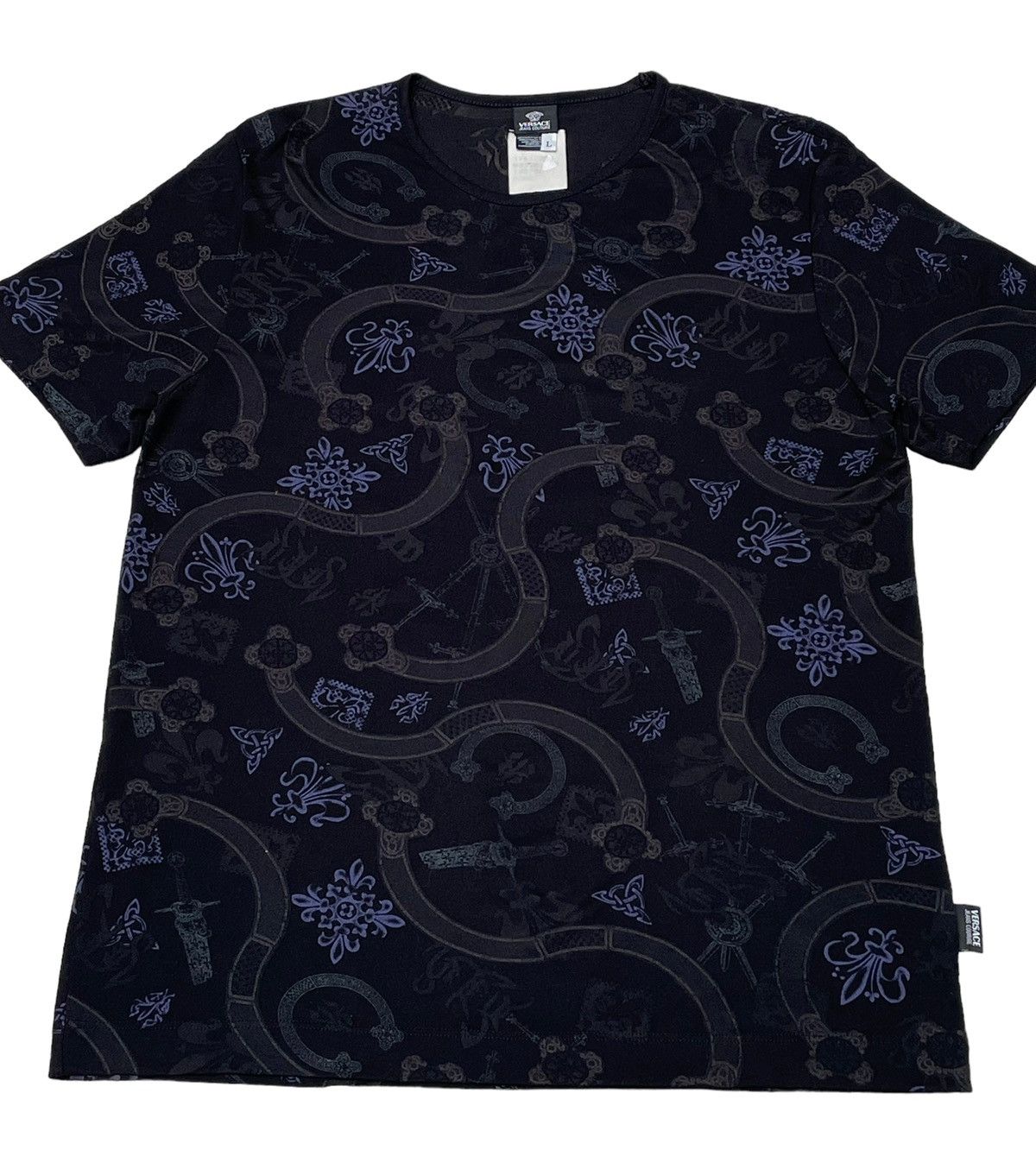 Designer × Versace × Vintage Vintage Brand Versace Jeans Couture T-Shirt Full Print 2000s Size US L / EU 52-54 / 3 - 3 Thumbnail