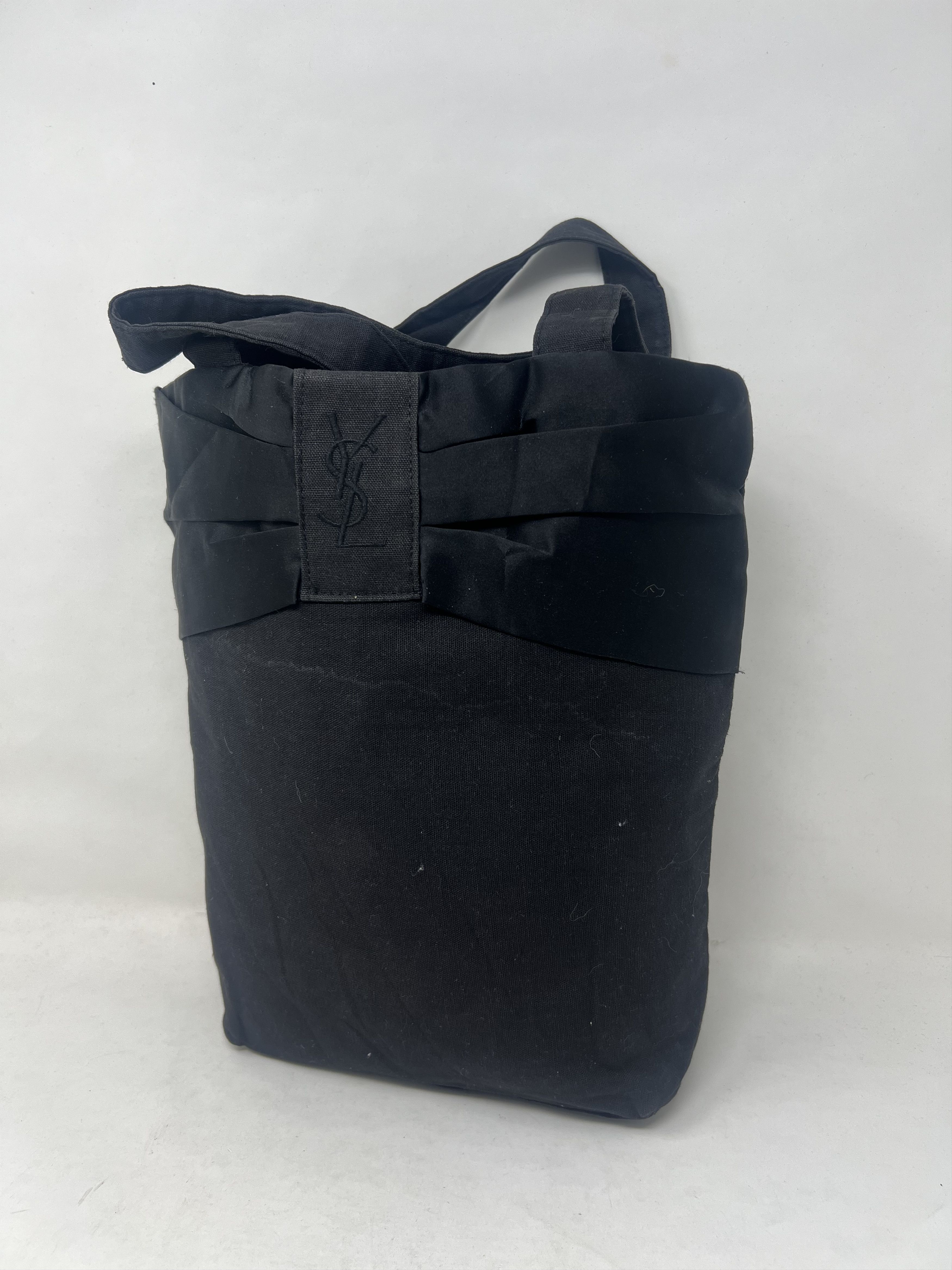 Yves Saint Laurent Parfums Ribbon Black Tote Bag