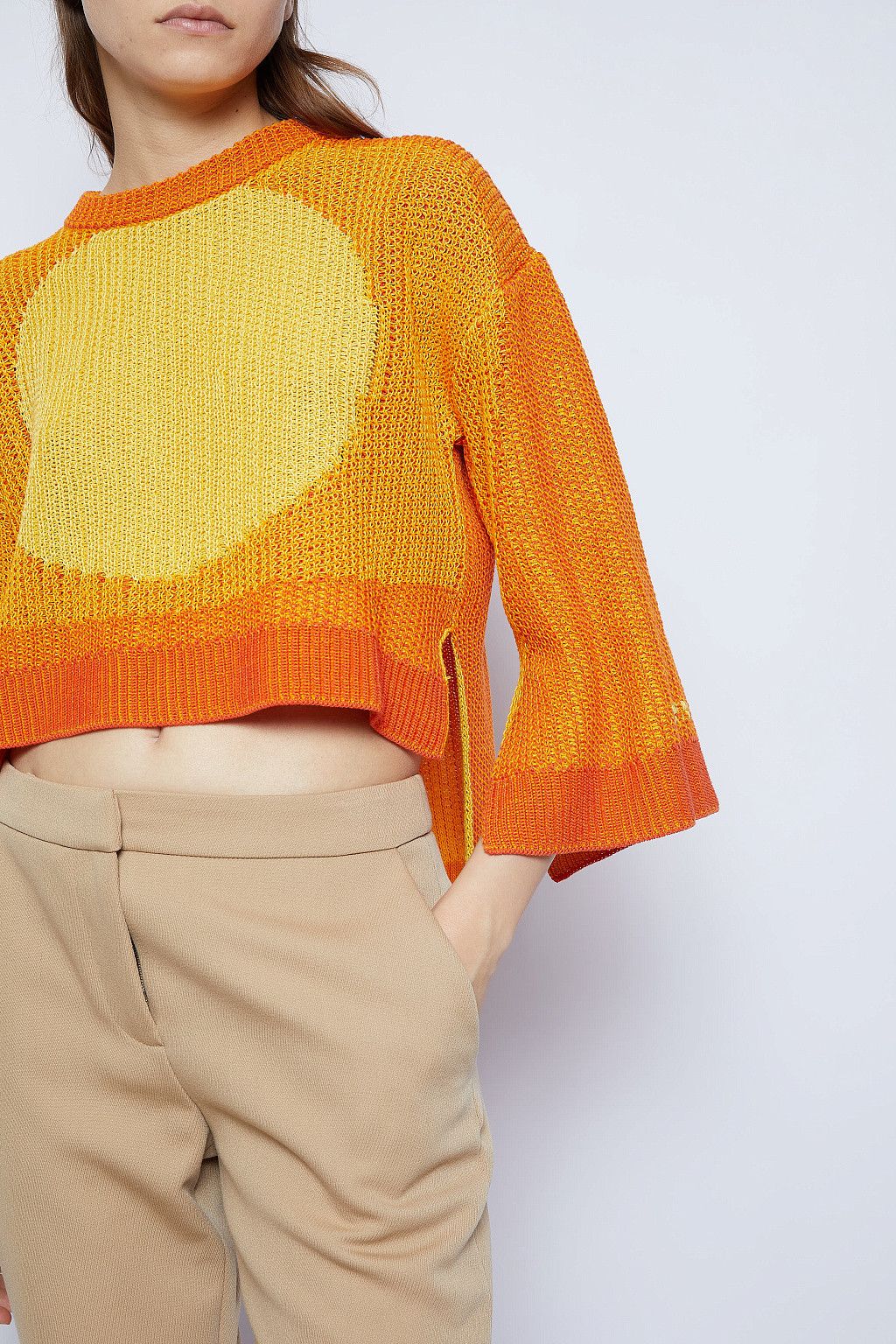Marni o1y1125 Crewneck Sweater in Orange Size M / US 6-8 / IT 42-44 - 3 Thumbnail
