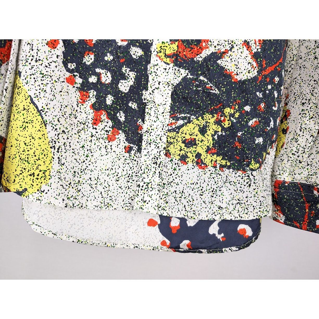 Bottega Veneta o1rshd1 Patchwork Mushrooms Shirt in Navy/Red/Yellow Size US L / EU 52-54 / 3 - 9 Thumbnail