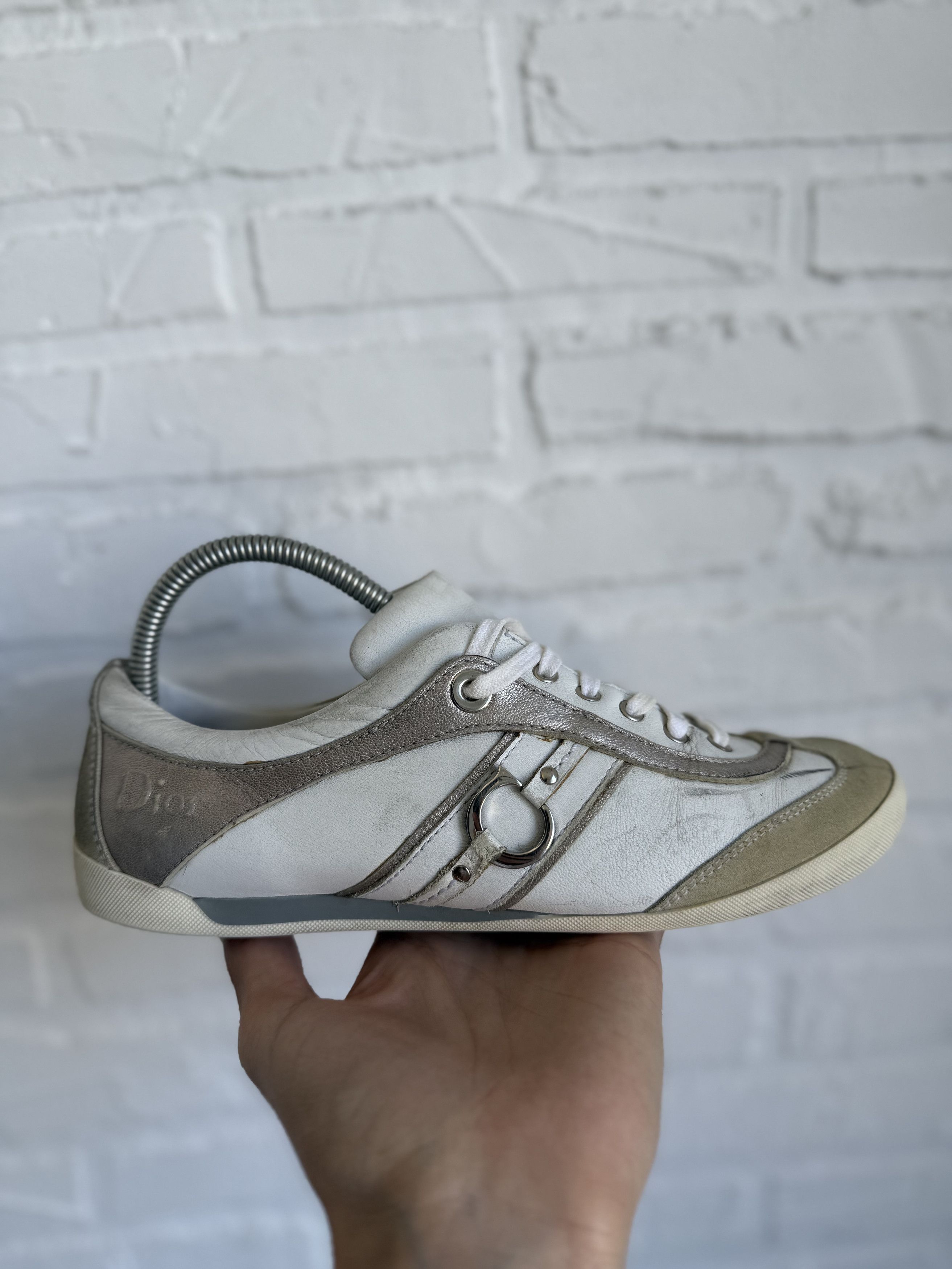 Dior Vintage y2k Dior x Hedi Slimane metal logo sneakers Size US 7 / IT 37 - 1 Thumbnail