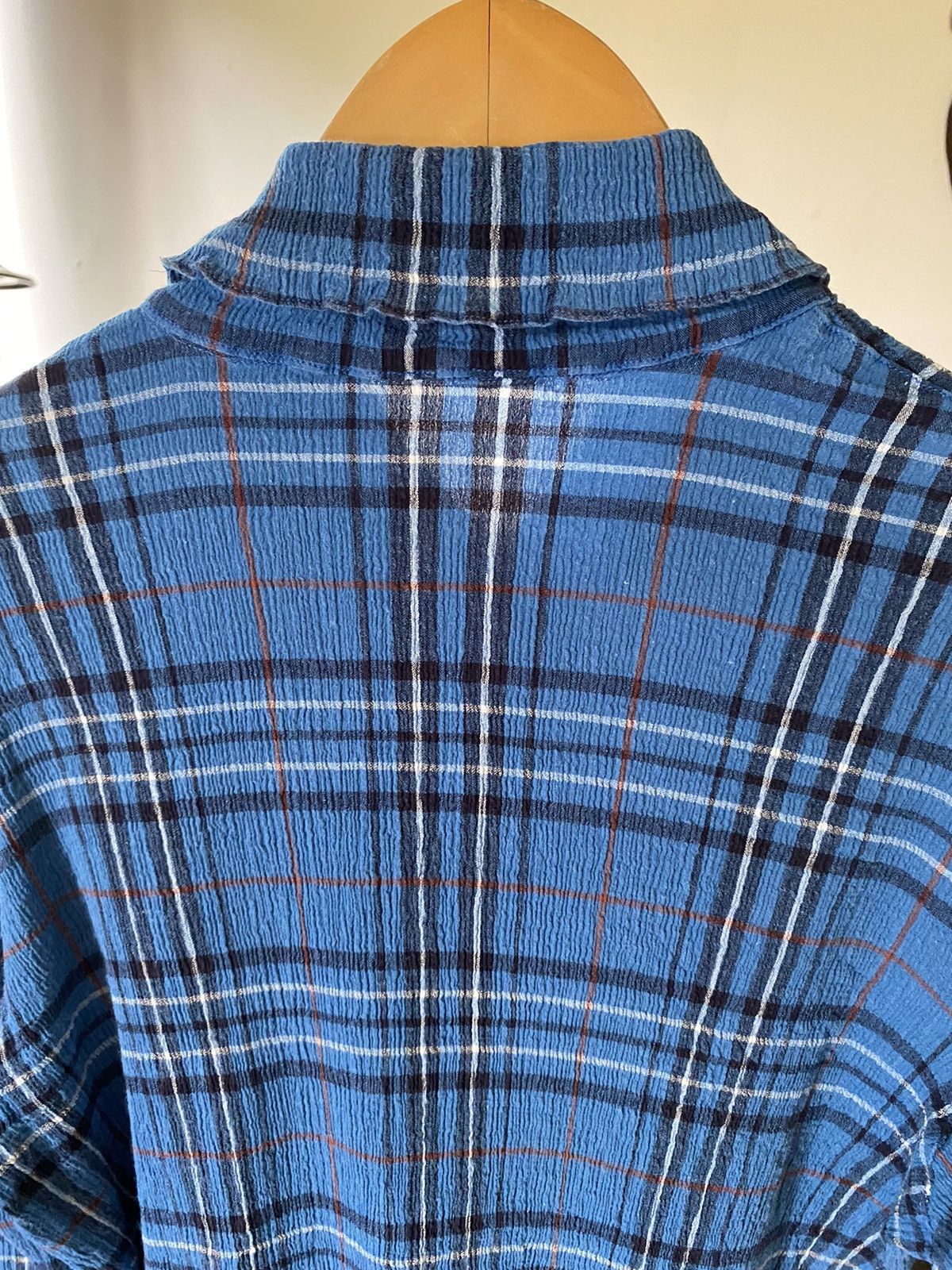 Tsumori Chisato TSUMORI CHISATO Blue Plaid Button Pleated Shirt Size M / US 6-8 / IT 42-44 - 3 Thumbnail