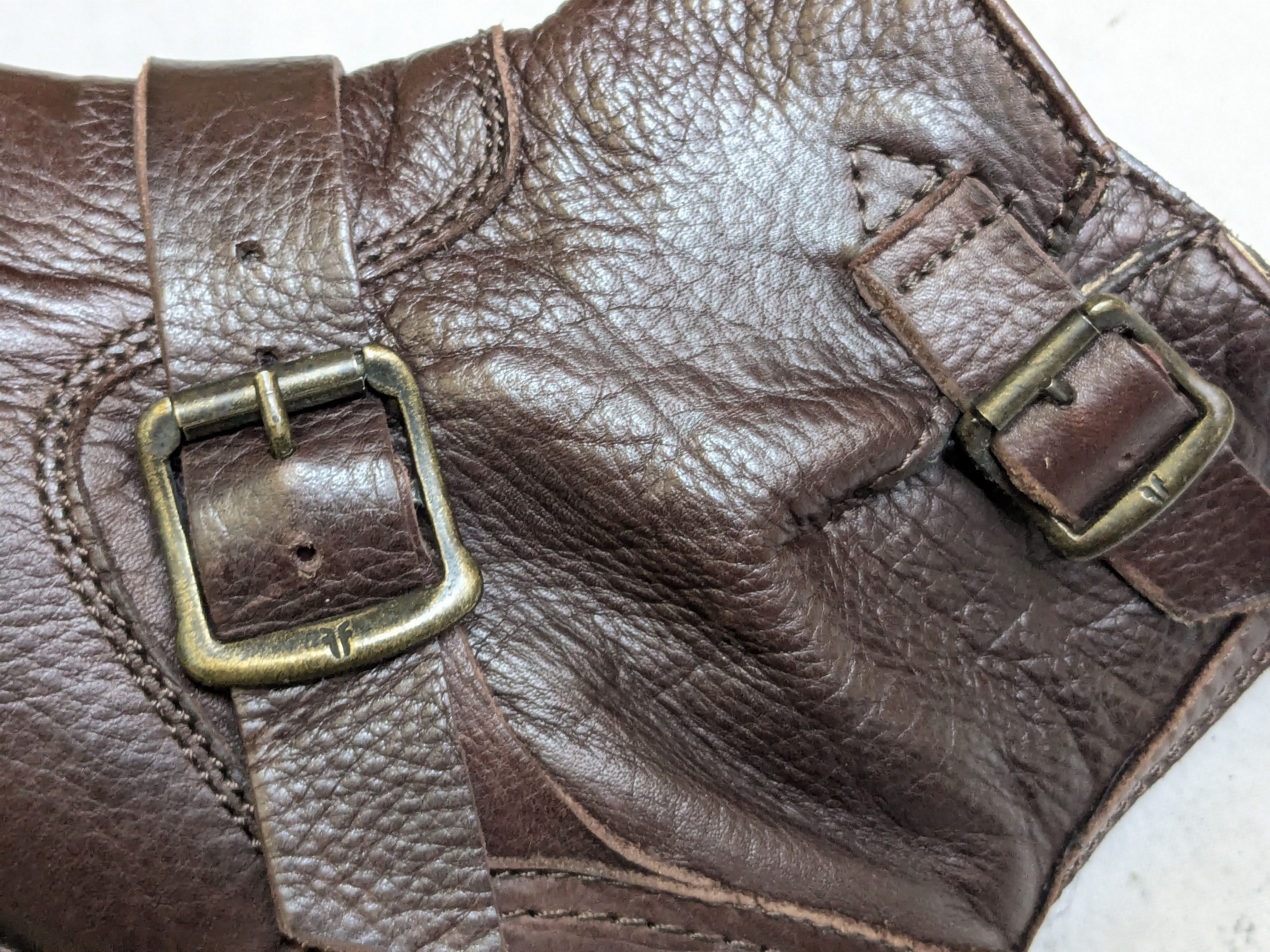 Frye Frye Engineer Boots Brown Leather 10 D Leather Buckle Size US 10 / EU 43 - 12 Thumbnail