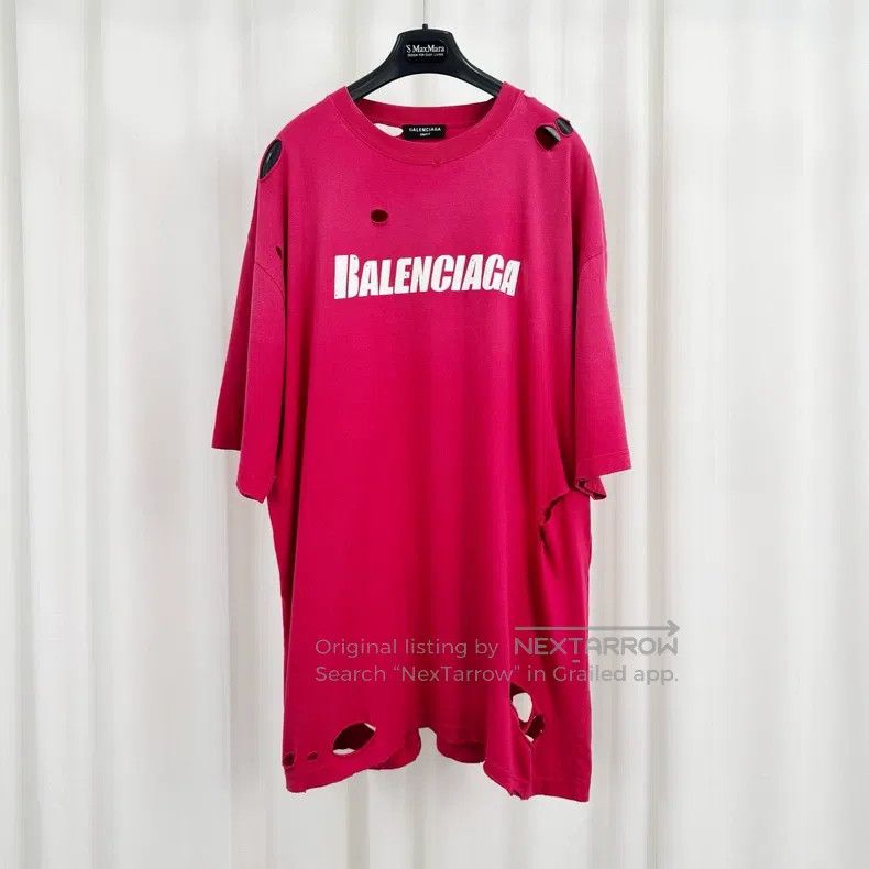 Balenciaga Balenciaga Ripped Alphabet Print Short Sleeve Size US S / EU 44-46 / 1 - 1 Thumbnail