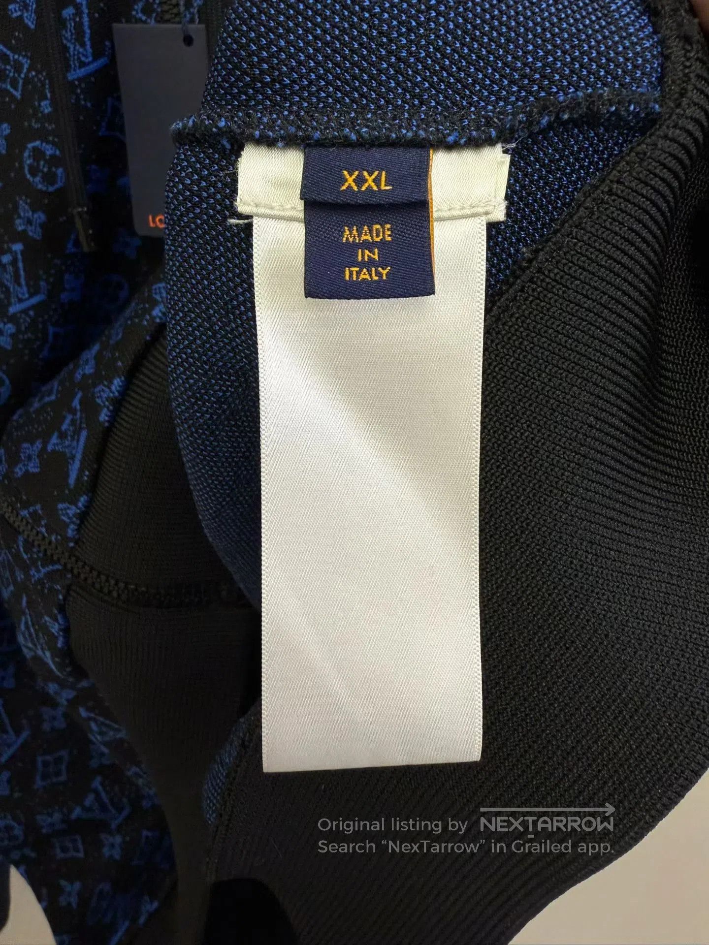 Louis Vuitton Louis Vuitton Blue Full Logo Zip-up Jacket| Size US XXL / EU 58 / 5 - 3 Thumbnail