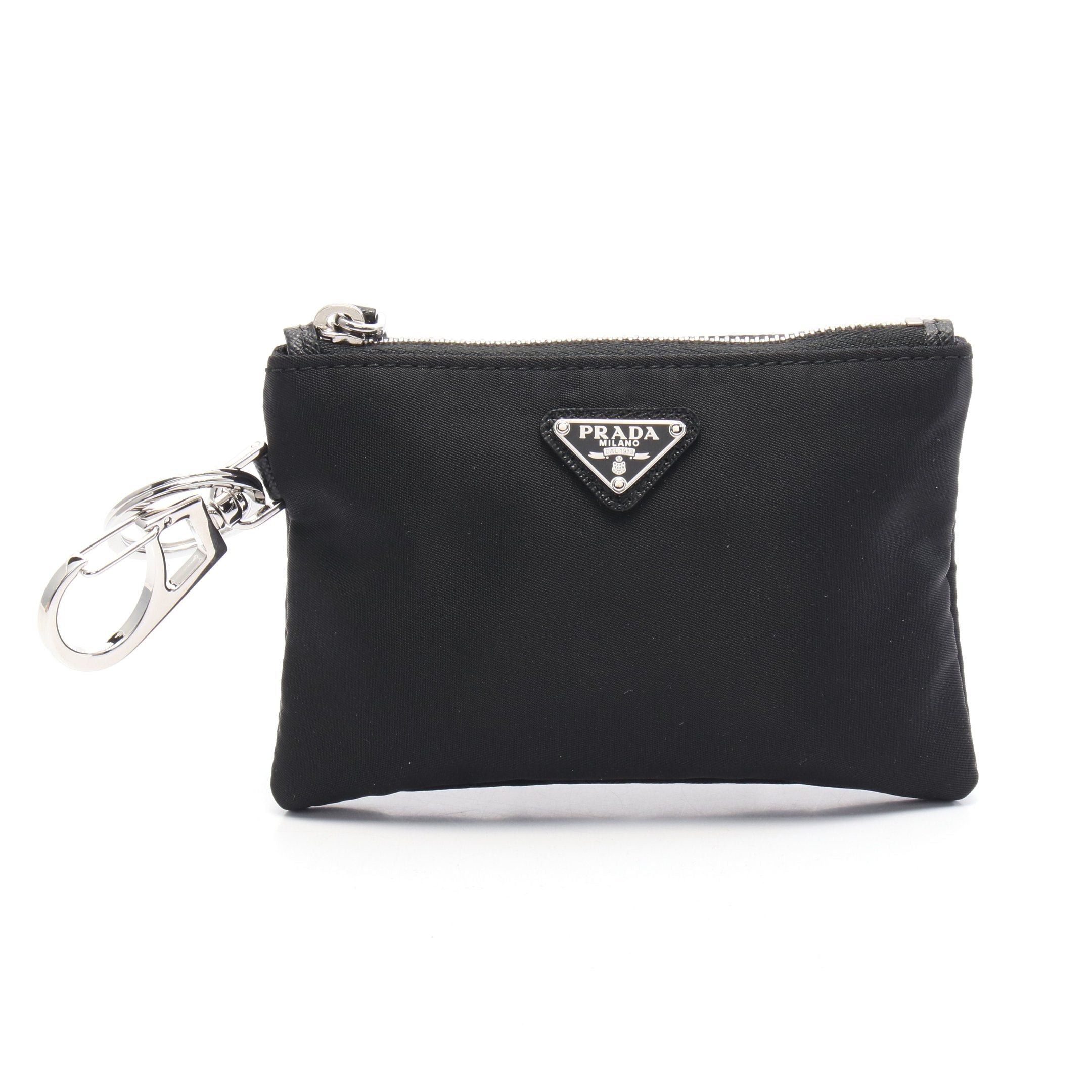 Prada Prada Pouch Nylon Black With Key Ring Size ONE SIZE - 1 Thumbnail