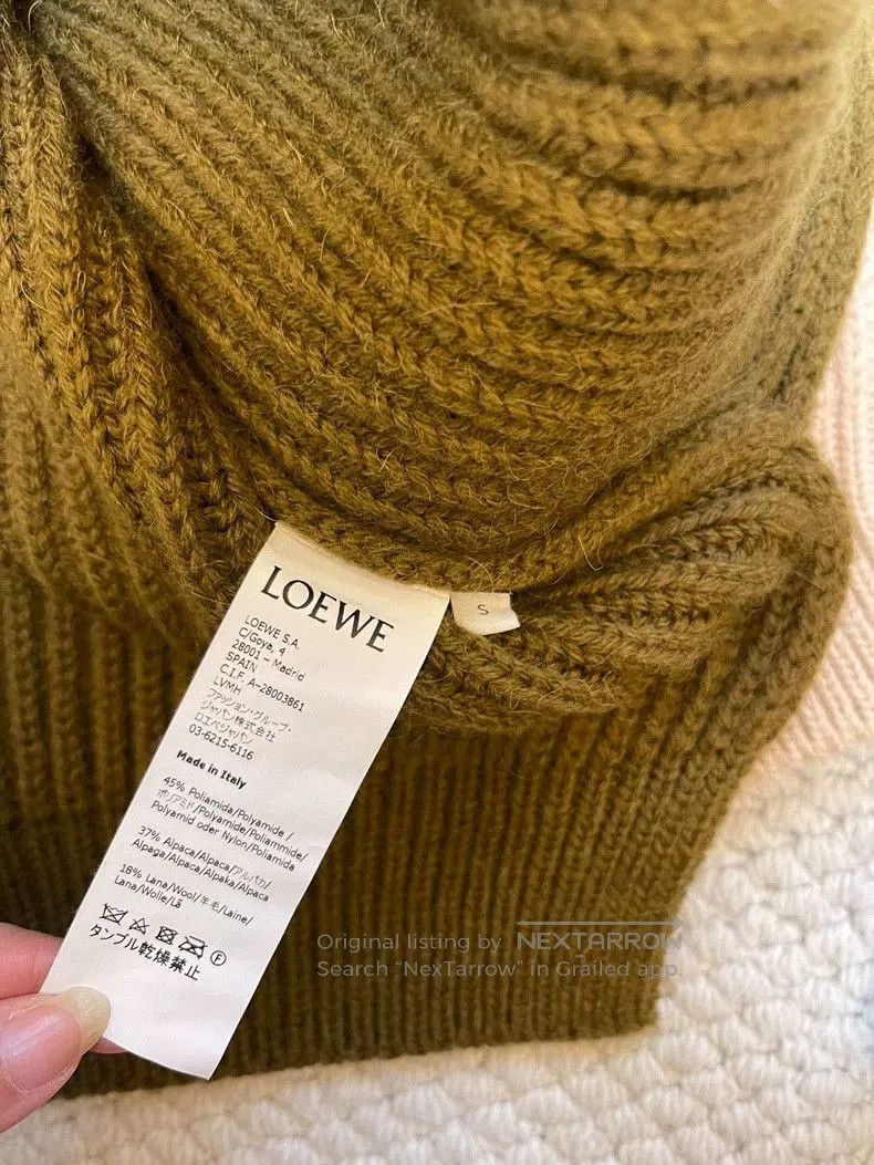 Loewe Loewe Green White Wool Sweater. Size US XL / EU 56 / 4 - 3 Thumbnail