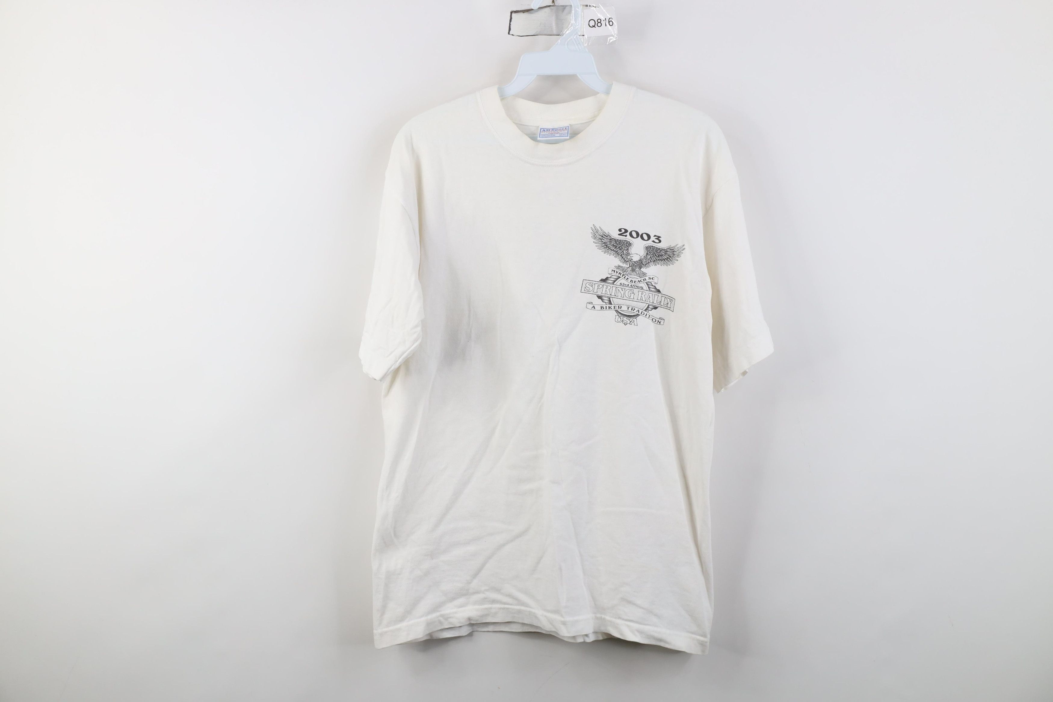 Vintage Vintage Y2K 2003 Eagle Motorcycle Spring Carolina T-Shirt Size US M / EU 48-50 / 2 - 1 Thumbnail