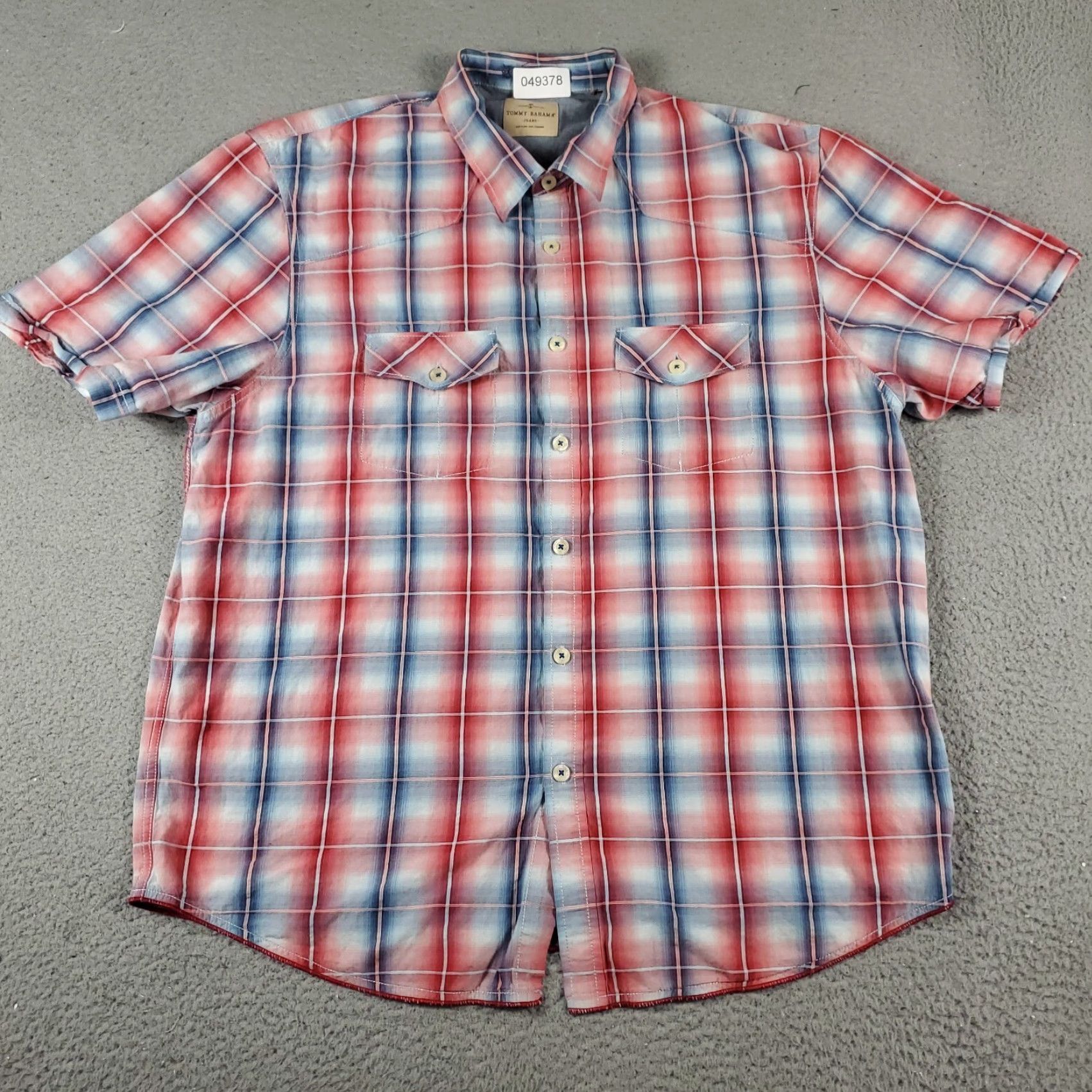 Tommy Bahama VINTAGE Tommy Bahama Shirt Mens Large Red Blue Plaid Casual Button Up Short Sleeve Size US L / EU 52-54 / 3 - 2 Thumbnail